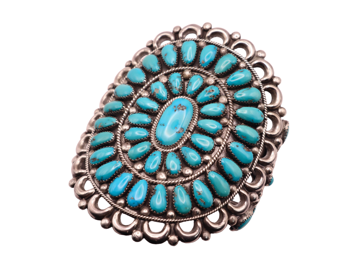 Fannie and Warren Ondelacy Morenci Cluster Bracelet 7- 7.5
