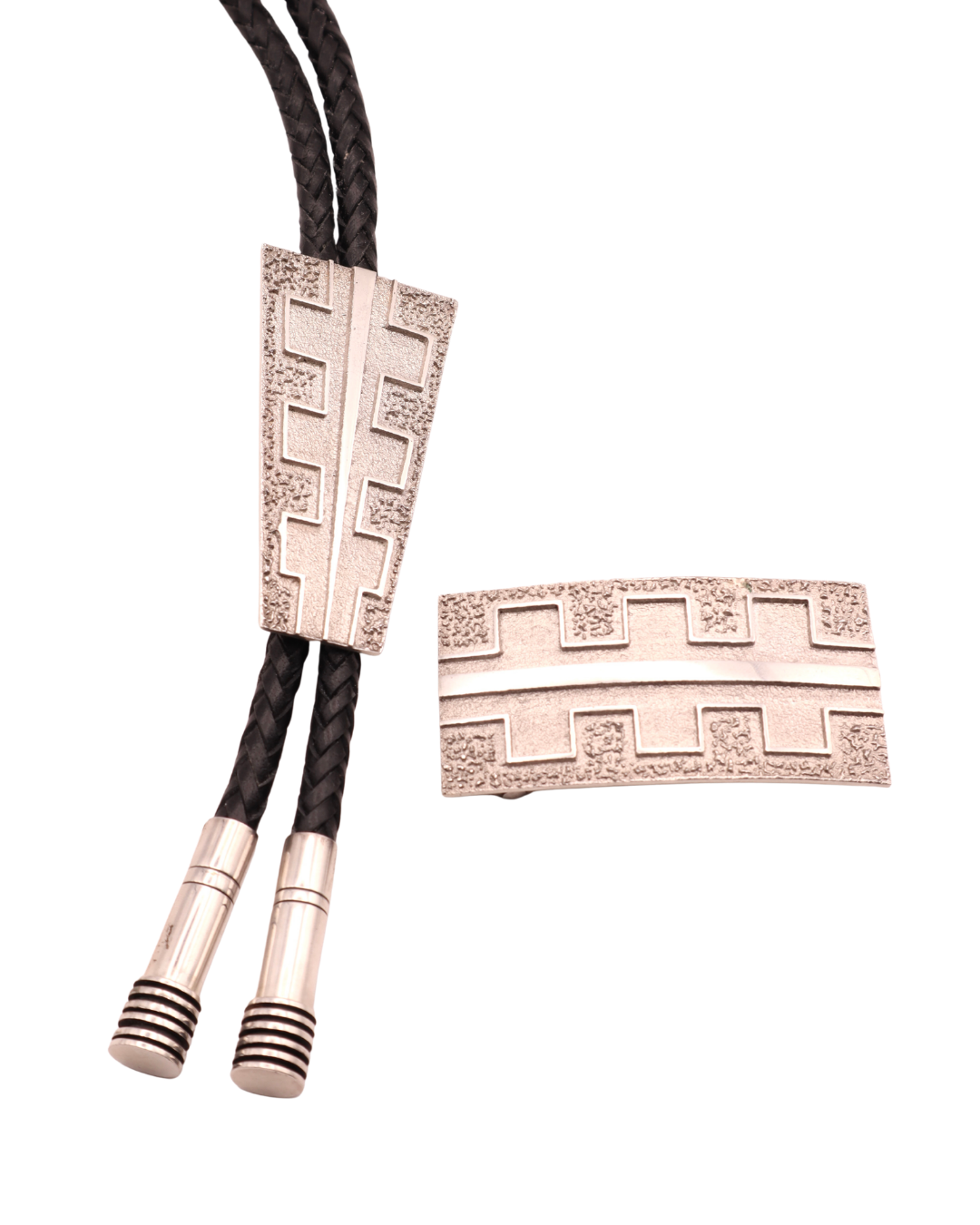 Kee Nez Cast Sterling Bolo and Buckle Set