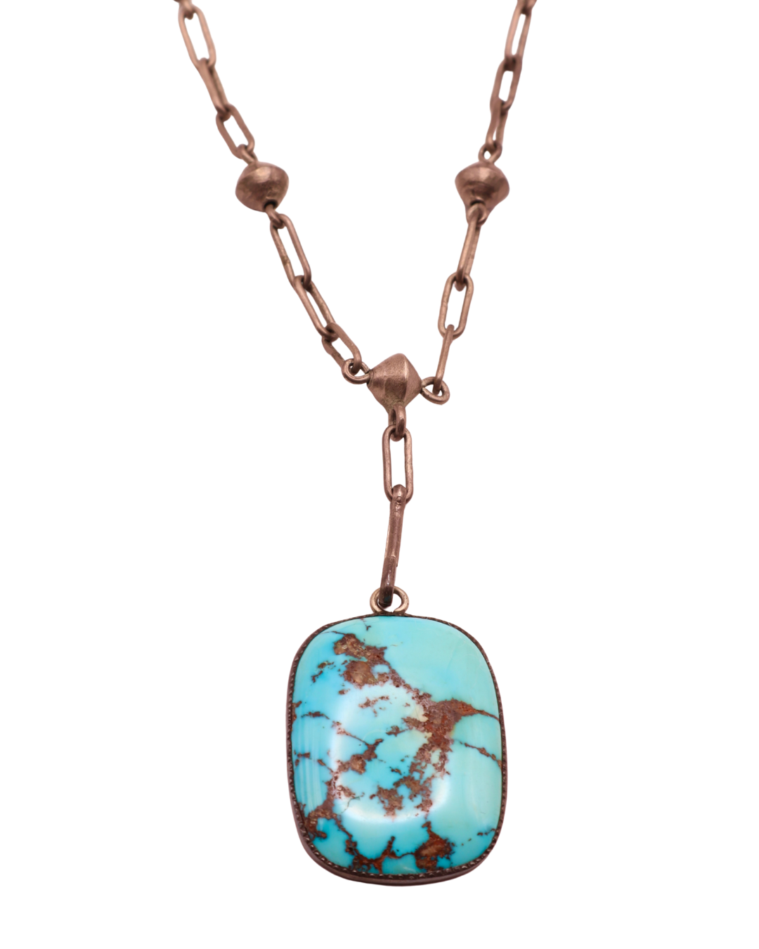 Natural Turquoise Silver Necklace