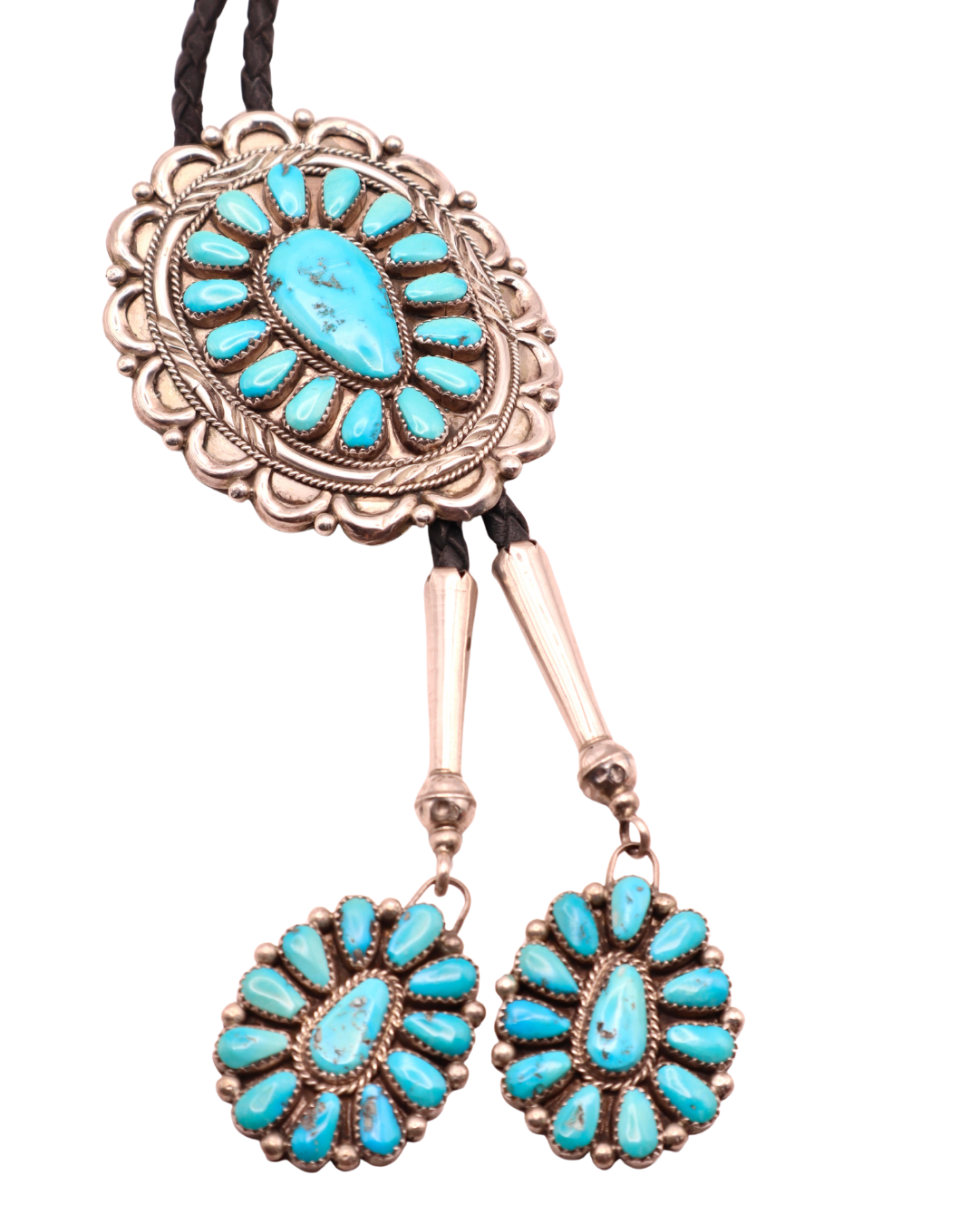 Joe and Eunice Wilson Turquoise Cluster Bolo