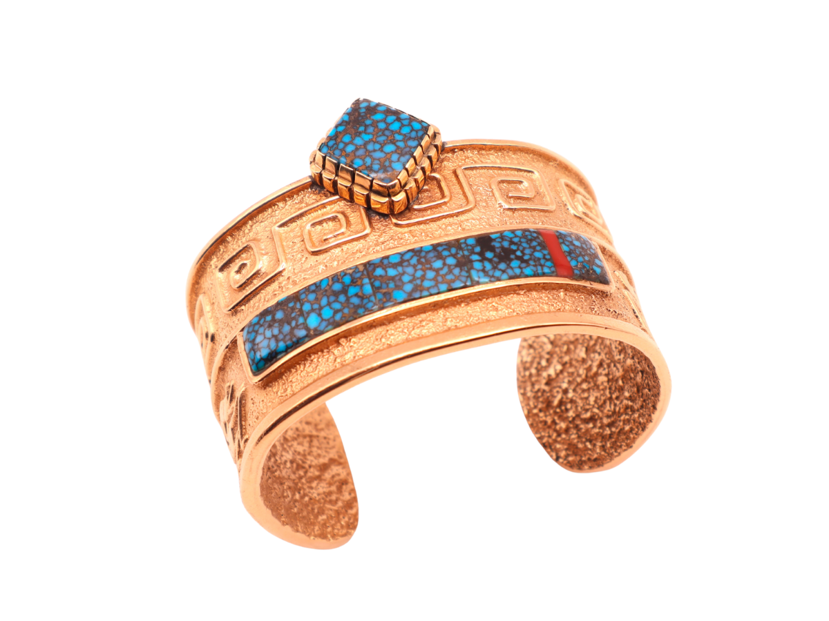 Andy Lee Kirk 14k Gold Lander Blue Bracelet 6-6.25