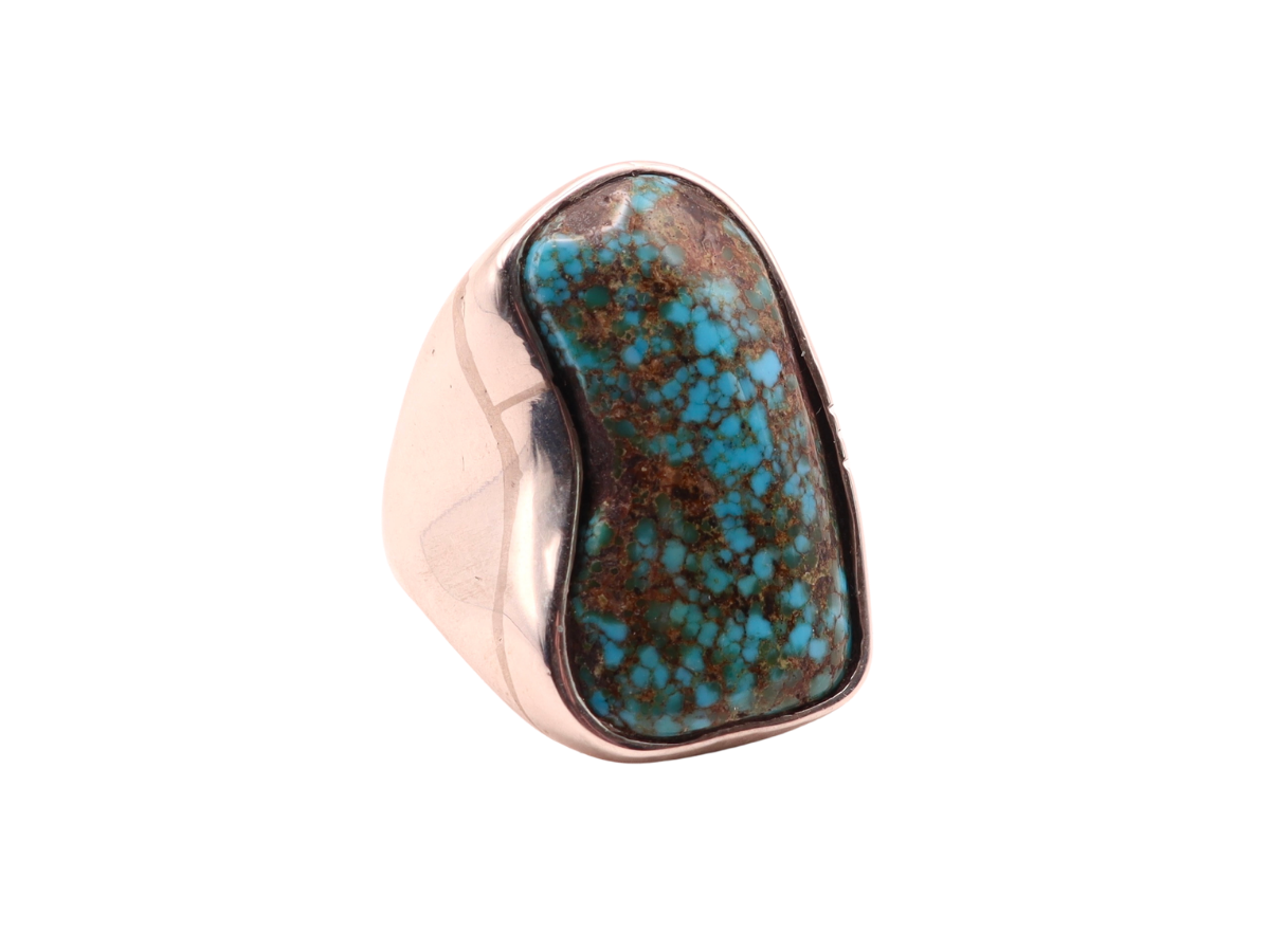 Mid Century Web Turquoise Ring 9.5