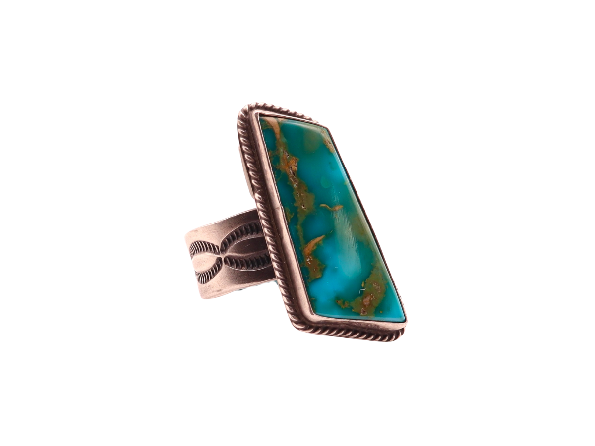 Vivian Barbone Adjustable Blue Gem Ring 7.5
