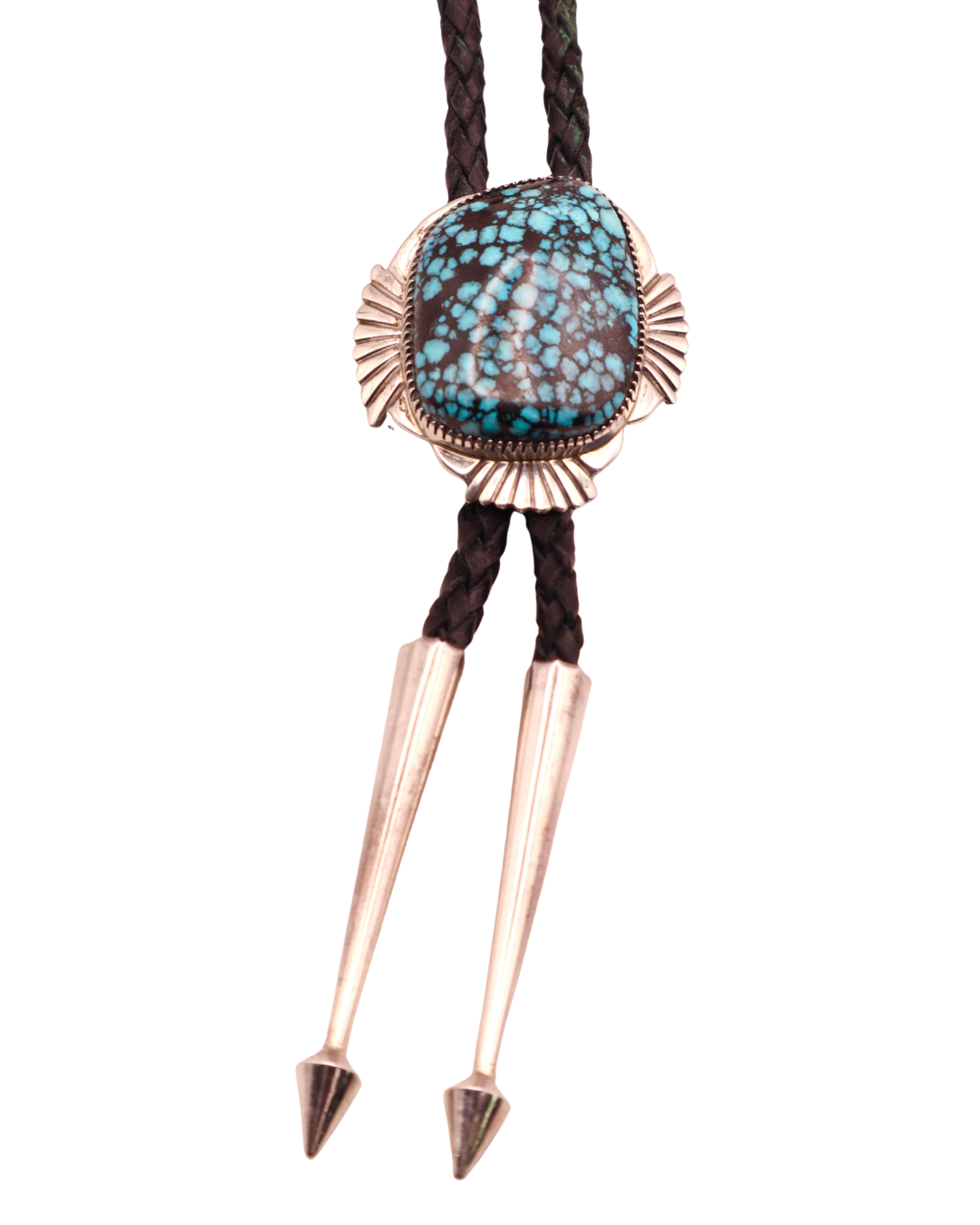 Vintage 80s Chinese Turquoise Bolo Tie