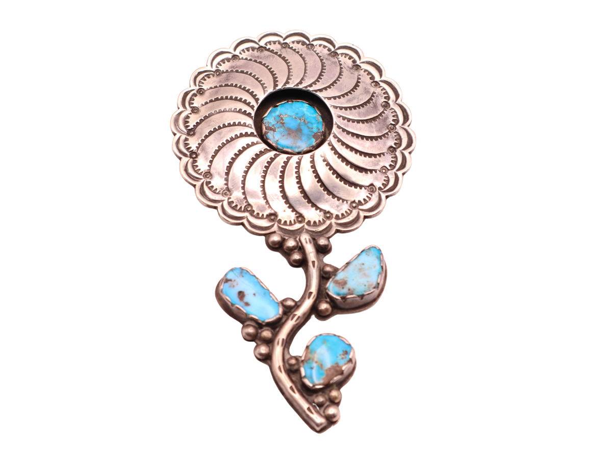 Early Flower Turquoise Pin