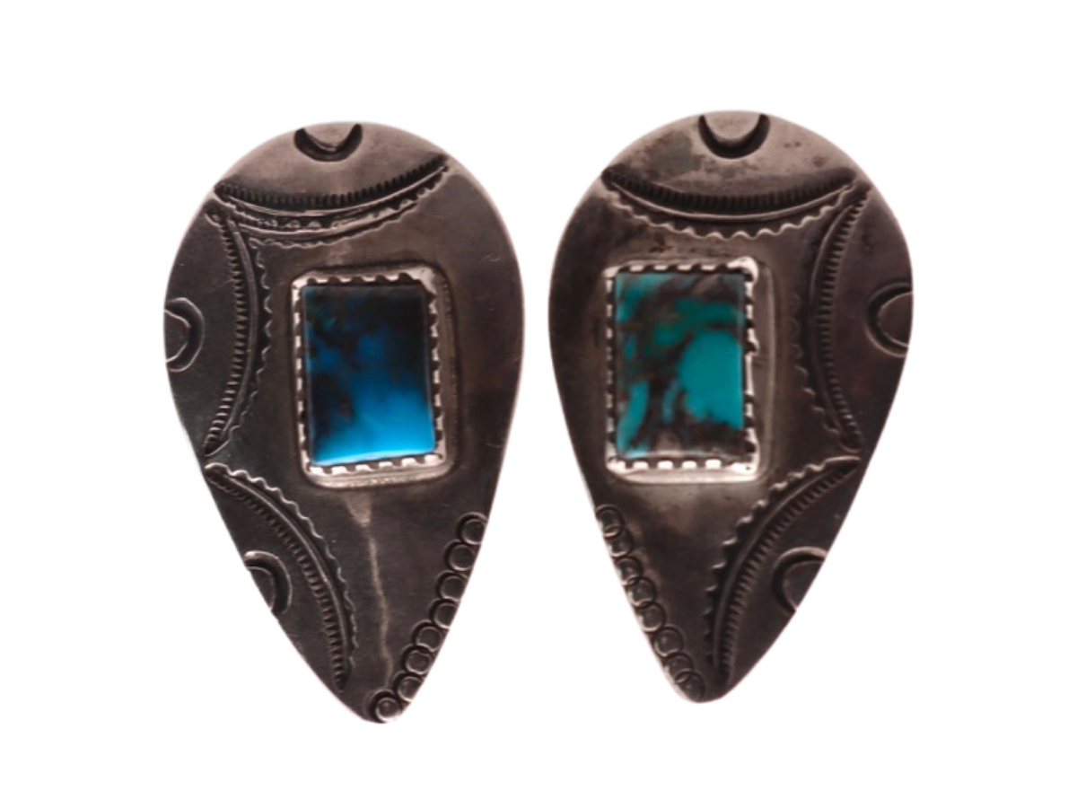 Bisbee Turquoise Clip On Earrings