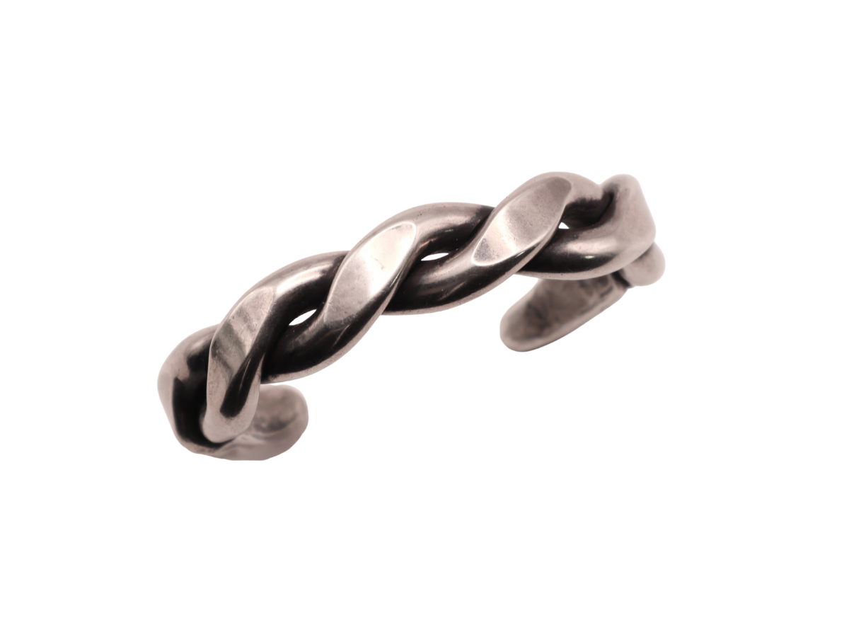 Heavy Silver Twist Bracelet 6.25+