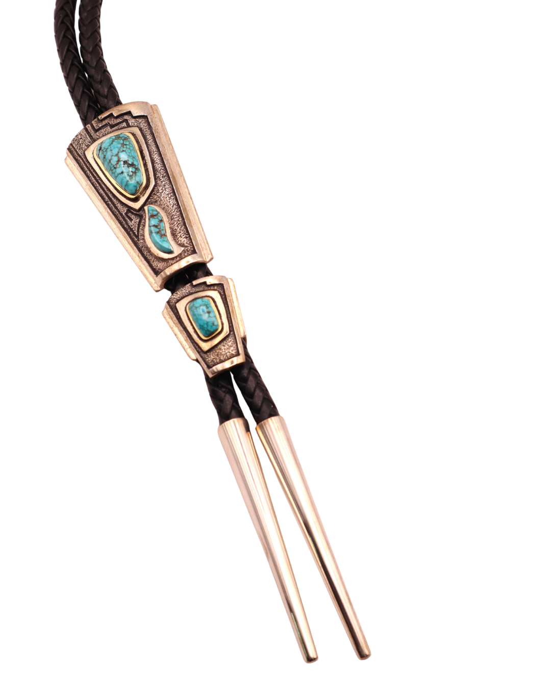 Don Supplee Lone Mountain 18k Sterling Turquoise Bolo