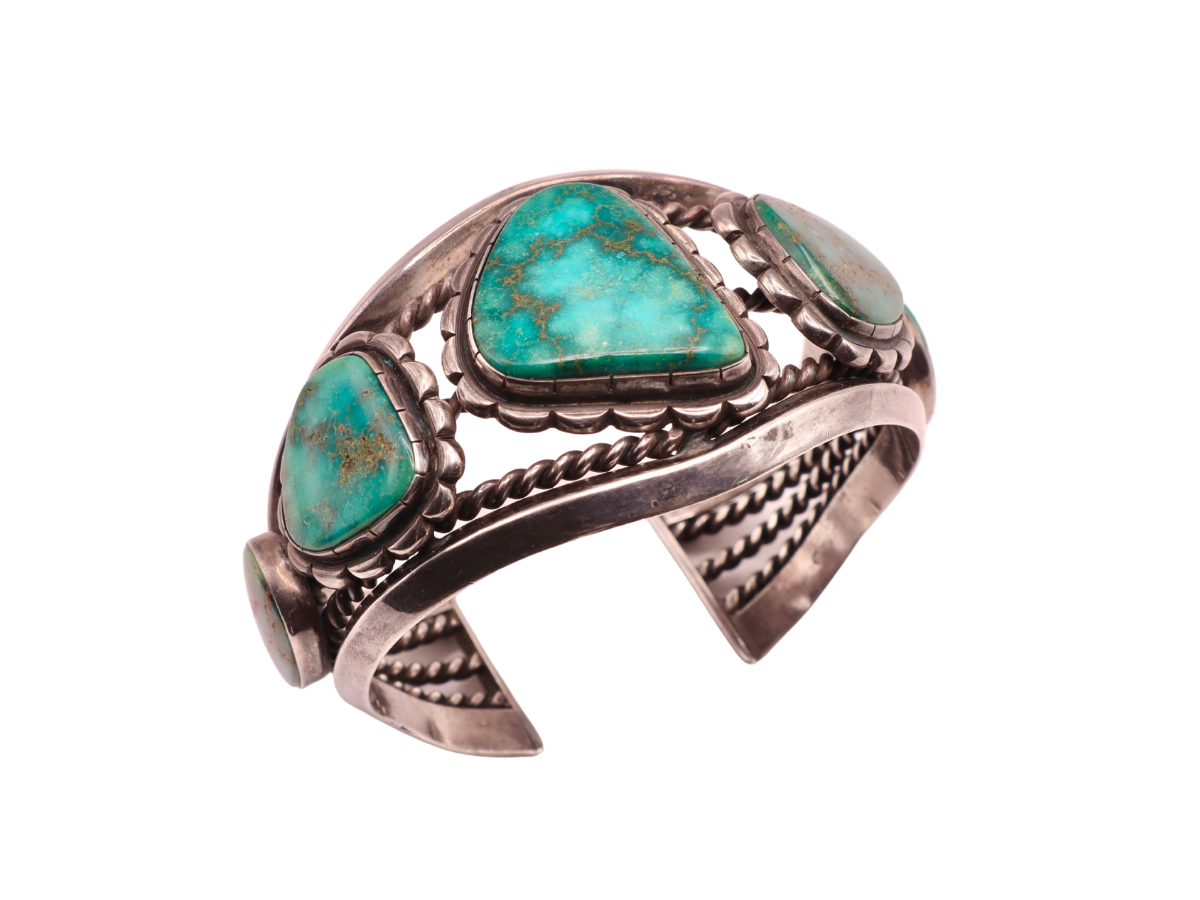 Lee Yazzie Turquoise 5 stone Bracelet 6.25