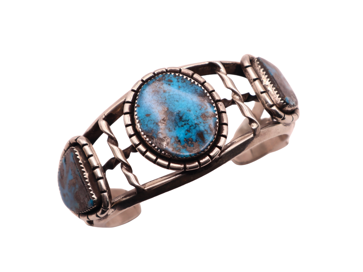 Three Stone Bisbee Silver Bracelet