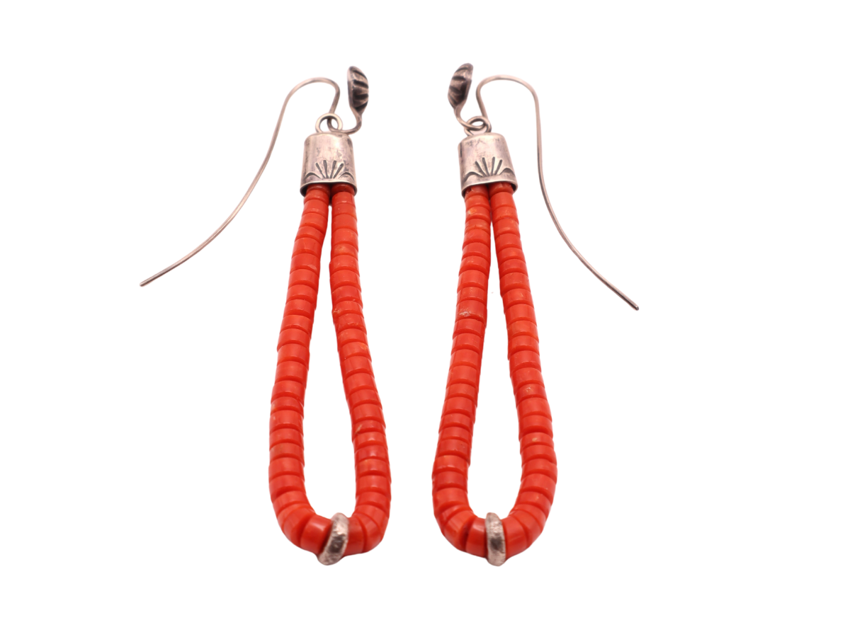 Piki Wadsworth Coral and Sterling Jacla Earrings