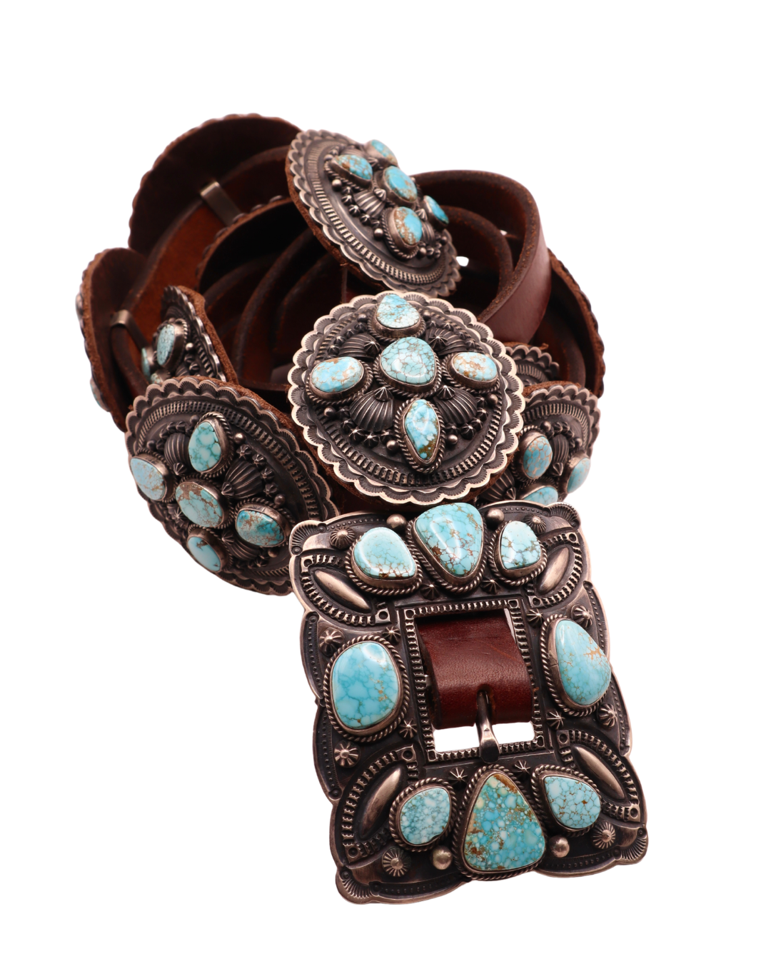 Darryl Becenti #8 Turquoise Concha Belt