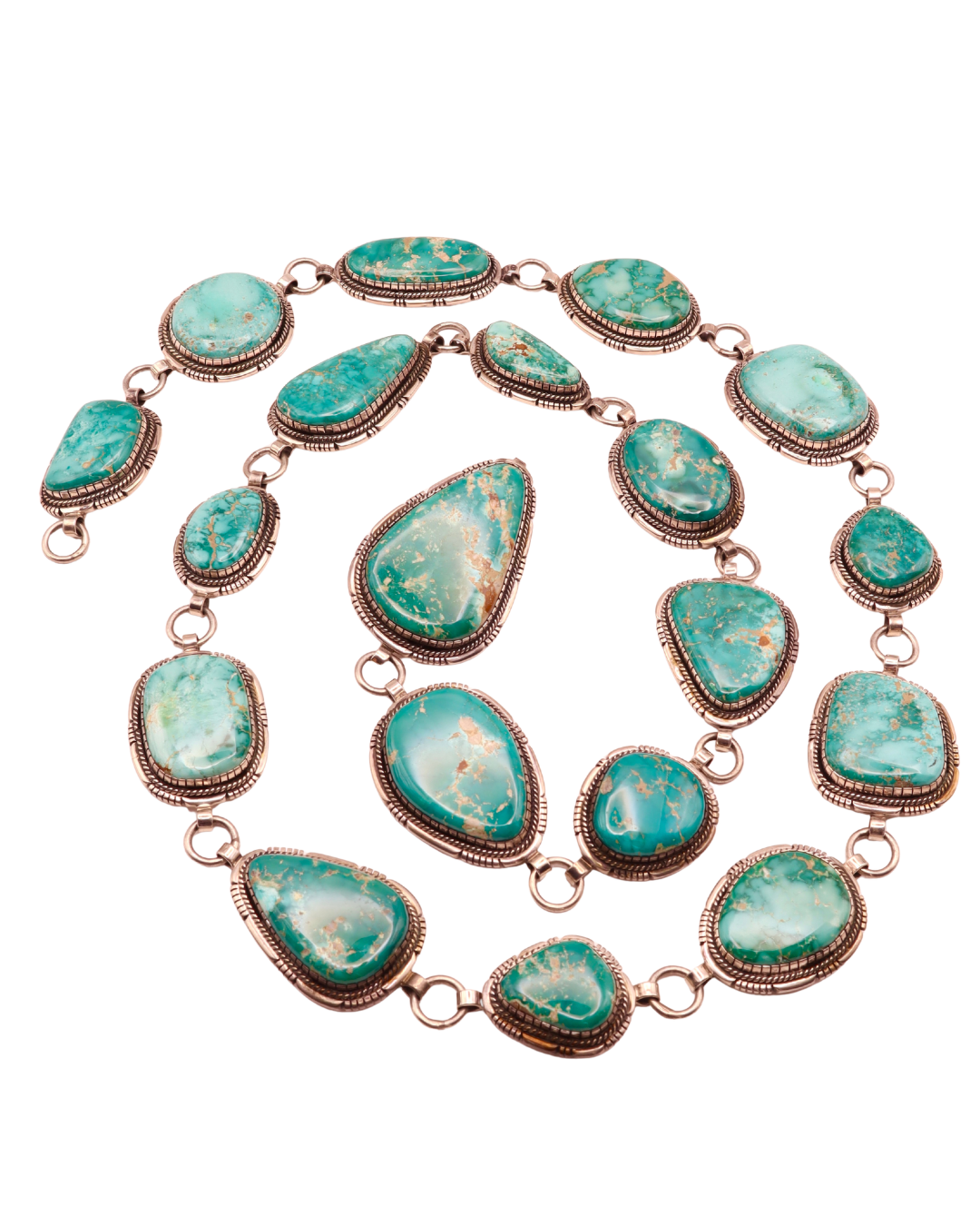 Delbert Vandever Fox Turquoise Link Belt