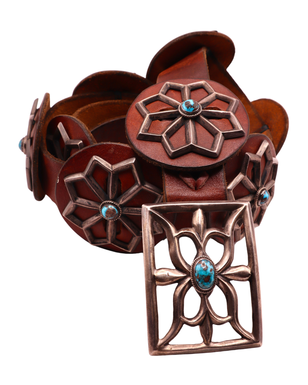 Cast Turquoise Concho Belt