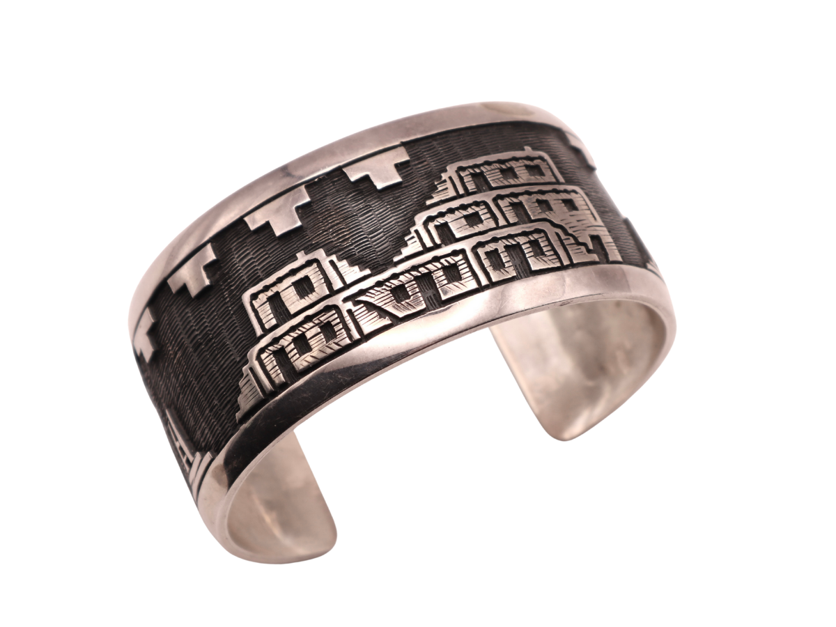 Phillip Honanie Vintage Hopi Pueblo Bracelet 6.75 to 7.25