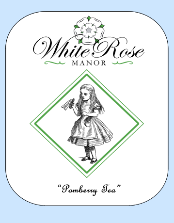 Description: Green. Caffeine. Green tea with blueberries and pomegranate.
Label: Wonderland Collection
Recommended: Pour boiling (150-180°F) water over tea leaves.
Note: Several teas are fabulous when poured over ice.