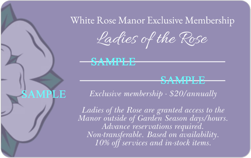 Ladies of the Rose Club Sample Card