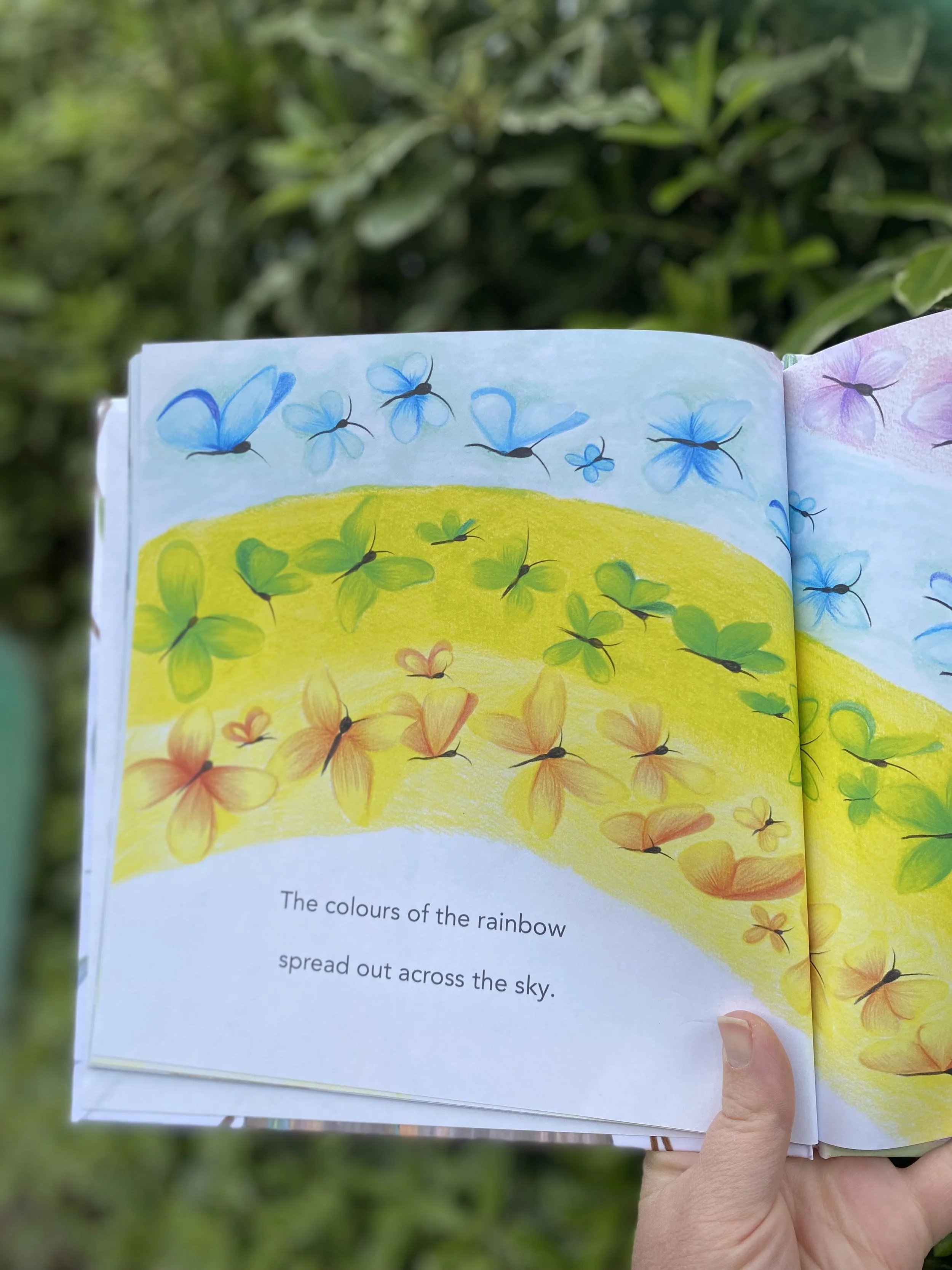 Once Upon a Gumtree Butterfly Rainbow Internal Page