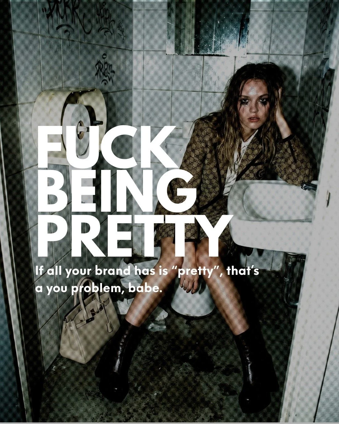 If your brand's "just pretty&rdquo;, that&rsquo;s exactly why clients scroll past you. 

In this industry, "pretty" is invisible. "Pretty" blends in with the noise, the oversaturation of other pretty, hot women, the copy-past