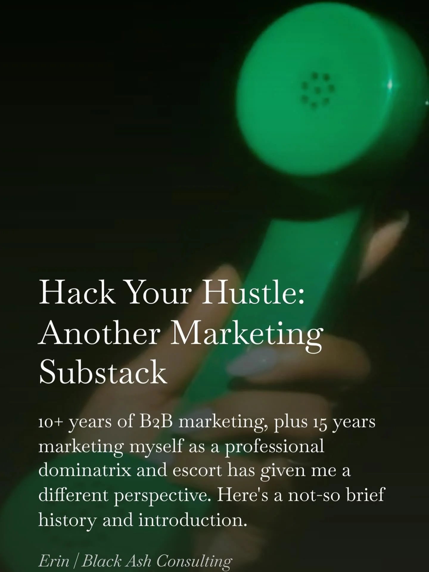 It's official! The BlackAsh/Hack Your Hustle Substack is live! Started with an intro, now we're here.