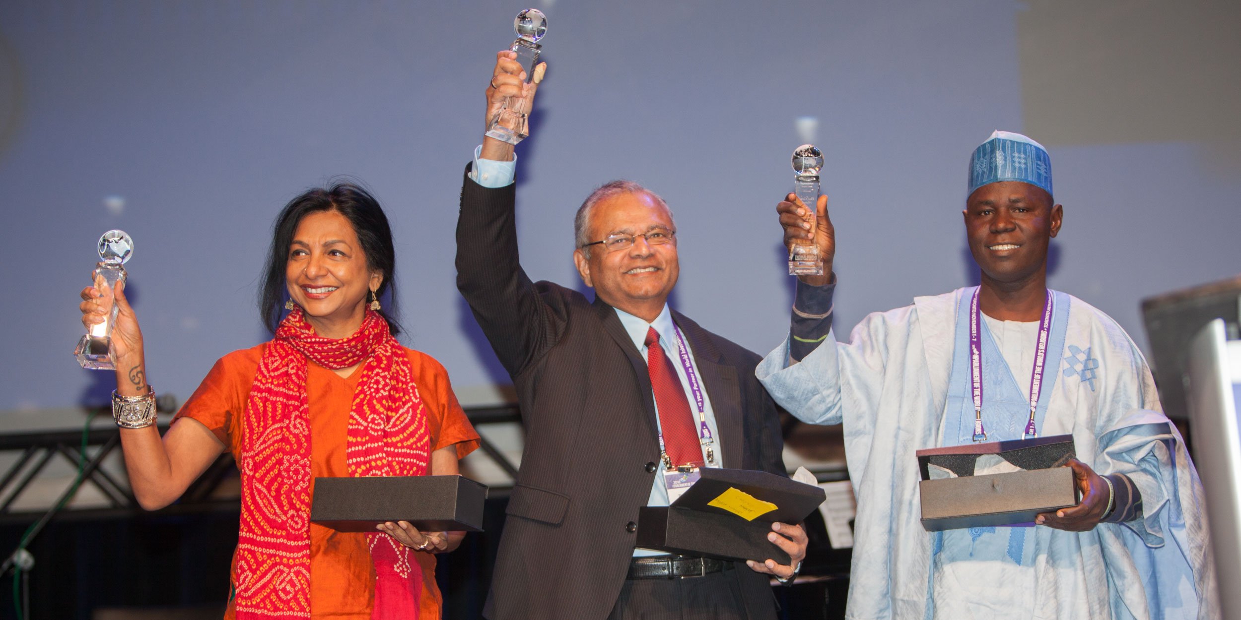 Three OMNIA Leaders accept Interfaith Leadership Award at the Parliament of the World's Religions in Toronto