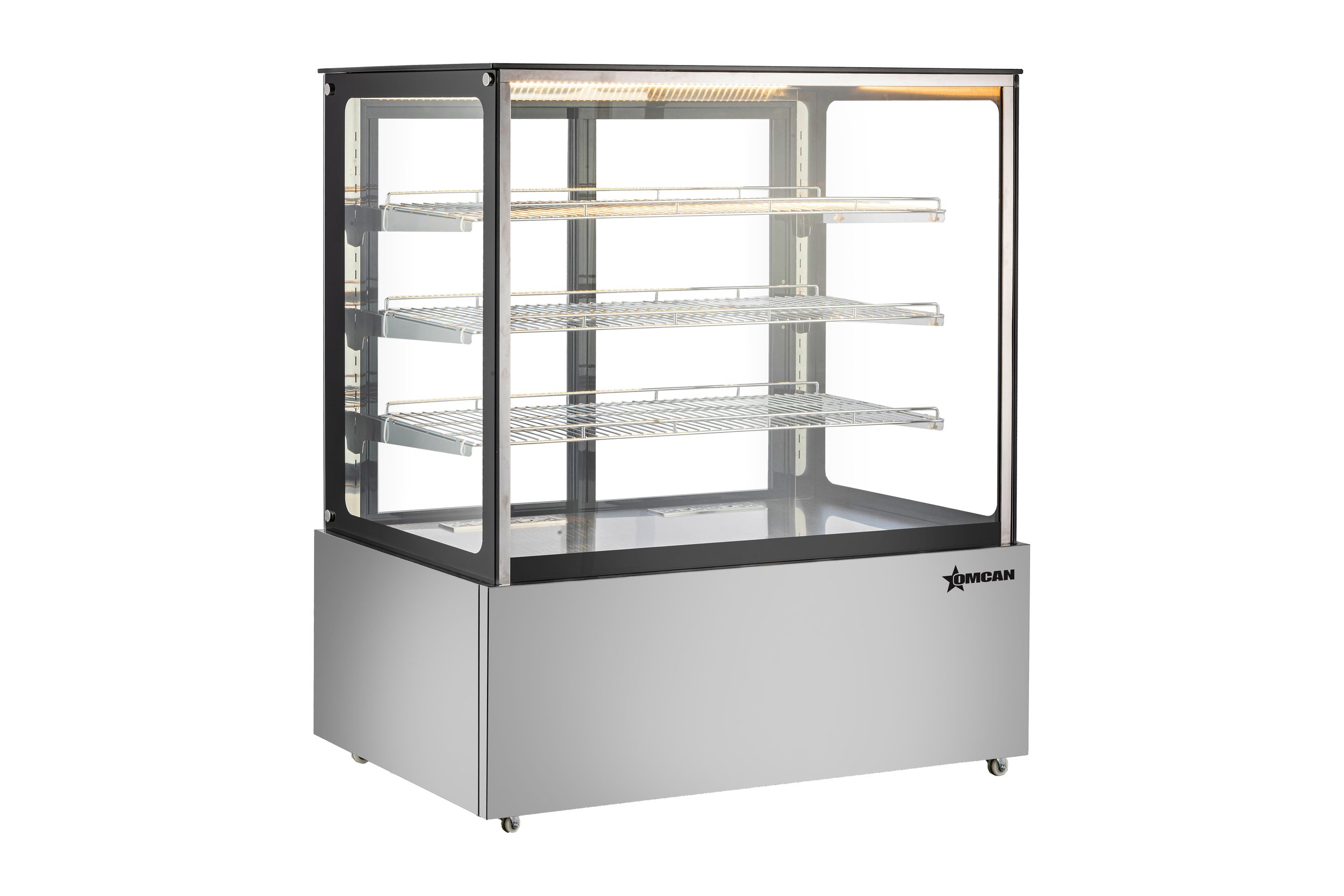 49297- 48" Square Glass Floor Display Warmer with 21 cu.ft. (605 L) capacity – 110V, 800W