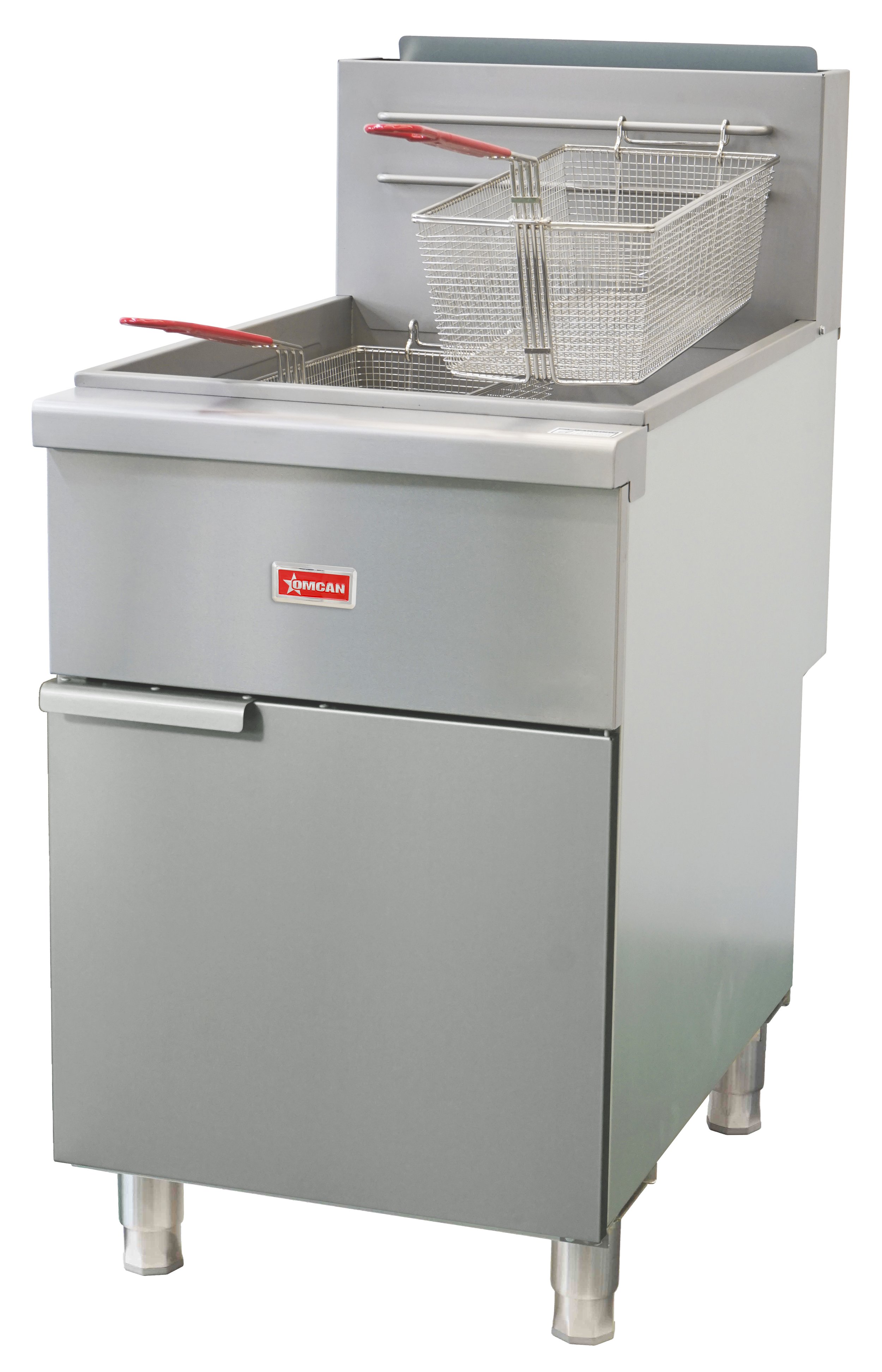 48638- 75 - 80 lb Tube-Fired Liquid Propane Gas Floor Fryer – 150,000 BTU
