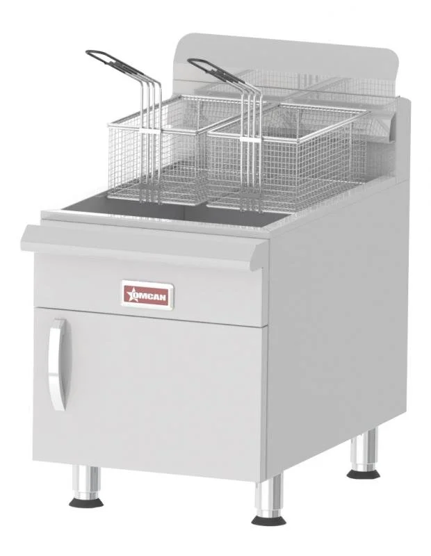 43089- Commercial Countertop Propane Gas Fryer with 53,000 BTU and 30 lb. Oil Capacity
