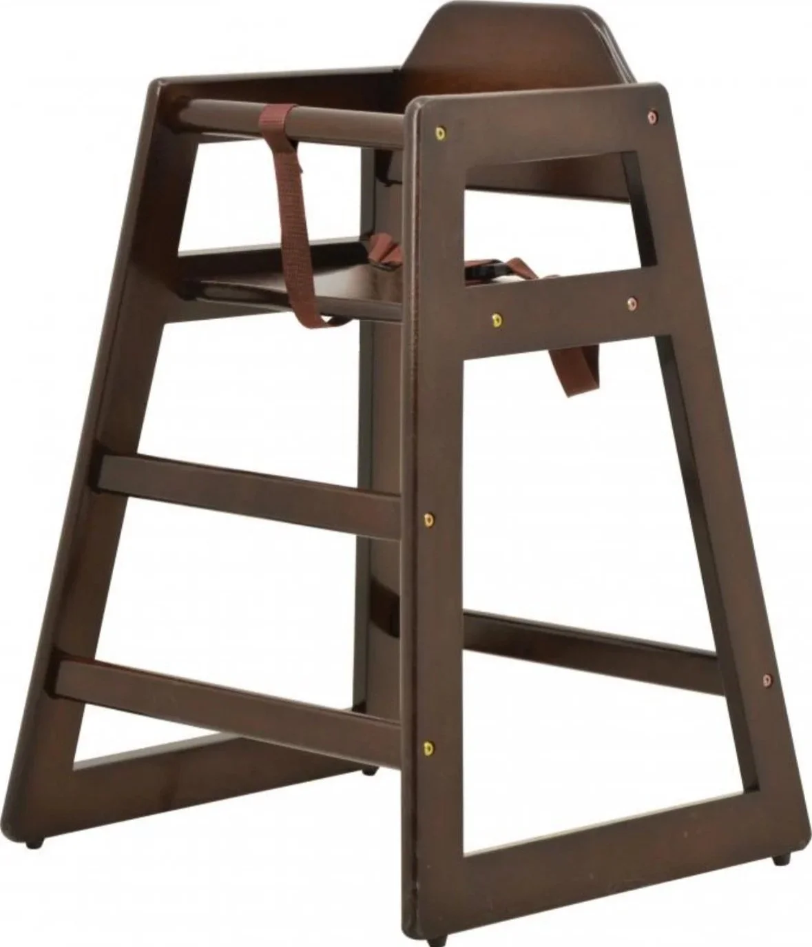 High chair for restaurant available in wooden finish walnut and natural industrial restaurant retail commercial grade child high chair 