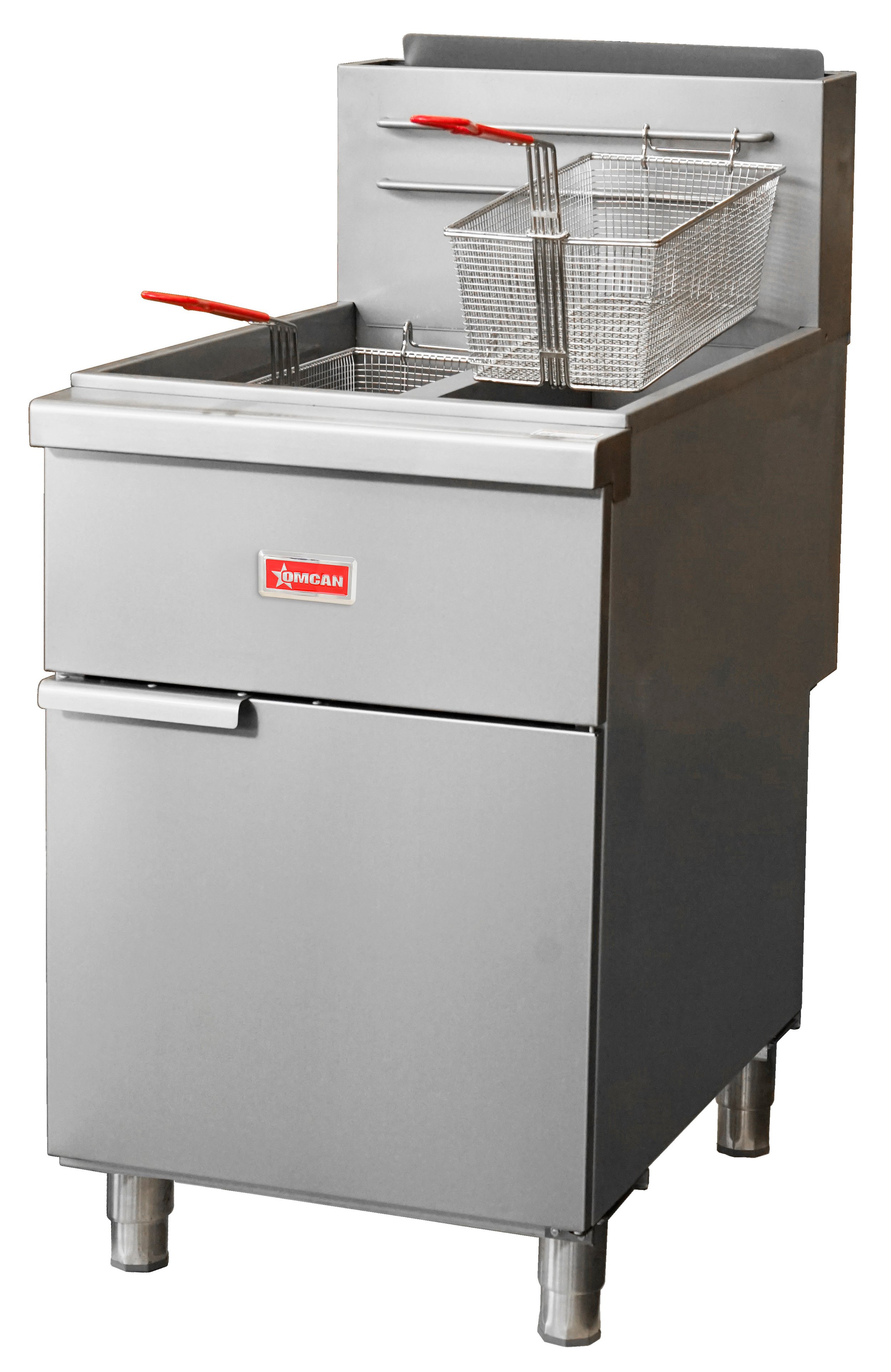 48639- 2 x 35-40 lb Tube-Fired Liquid Propane Gas Floor Fryer - 120,000 BTU/hr