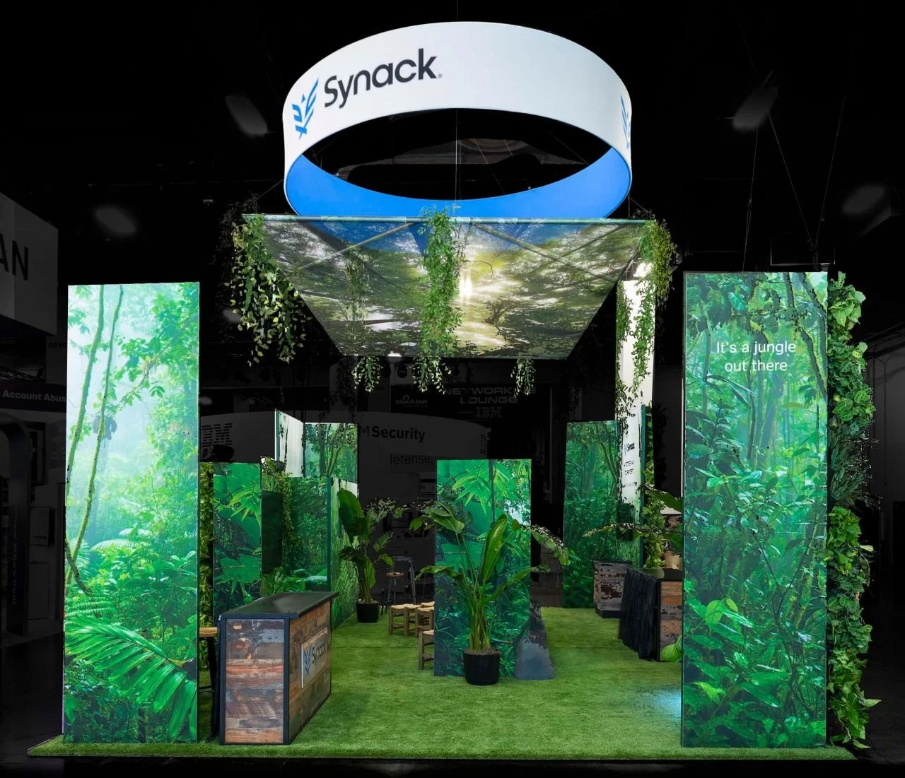 Side view of the booth.