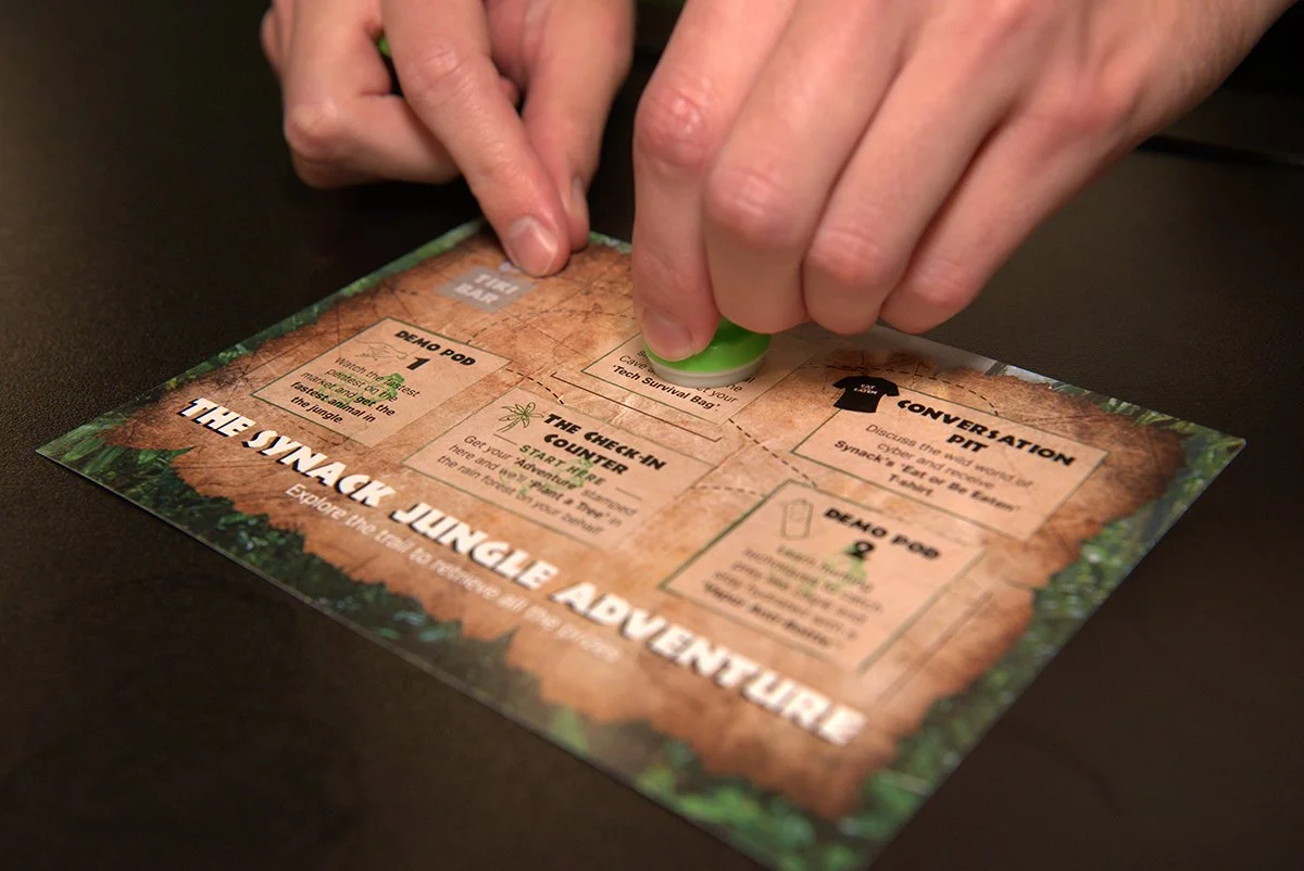 Visitors collected stamps to fill their cards.