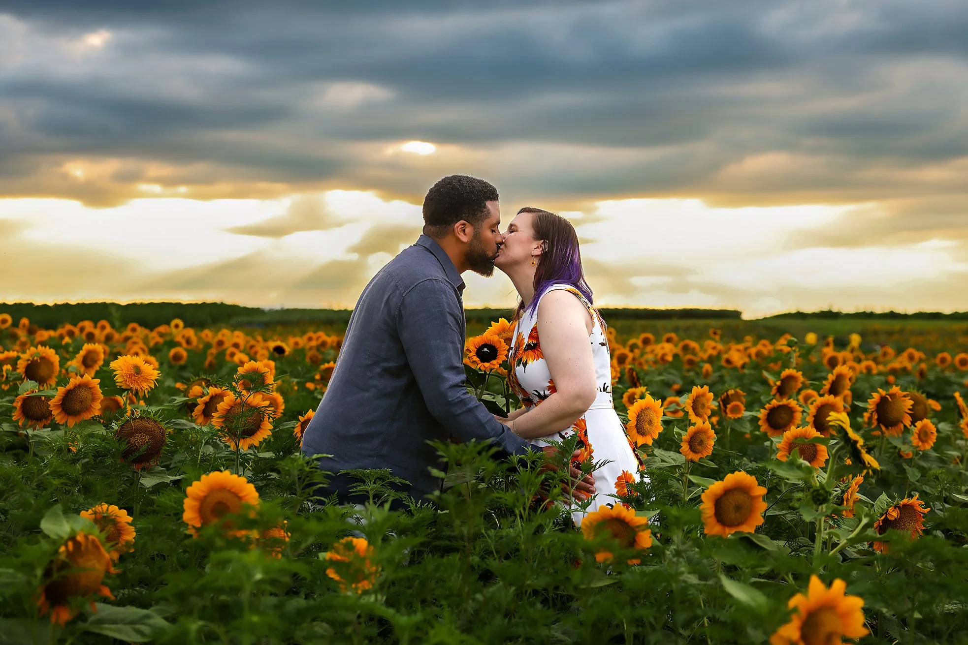 Nokesville Virginia Sunflower Engagement Session