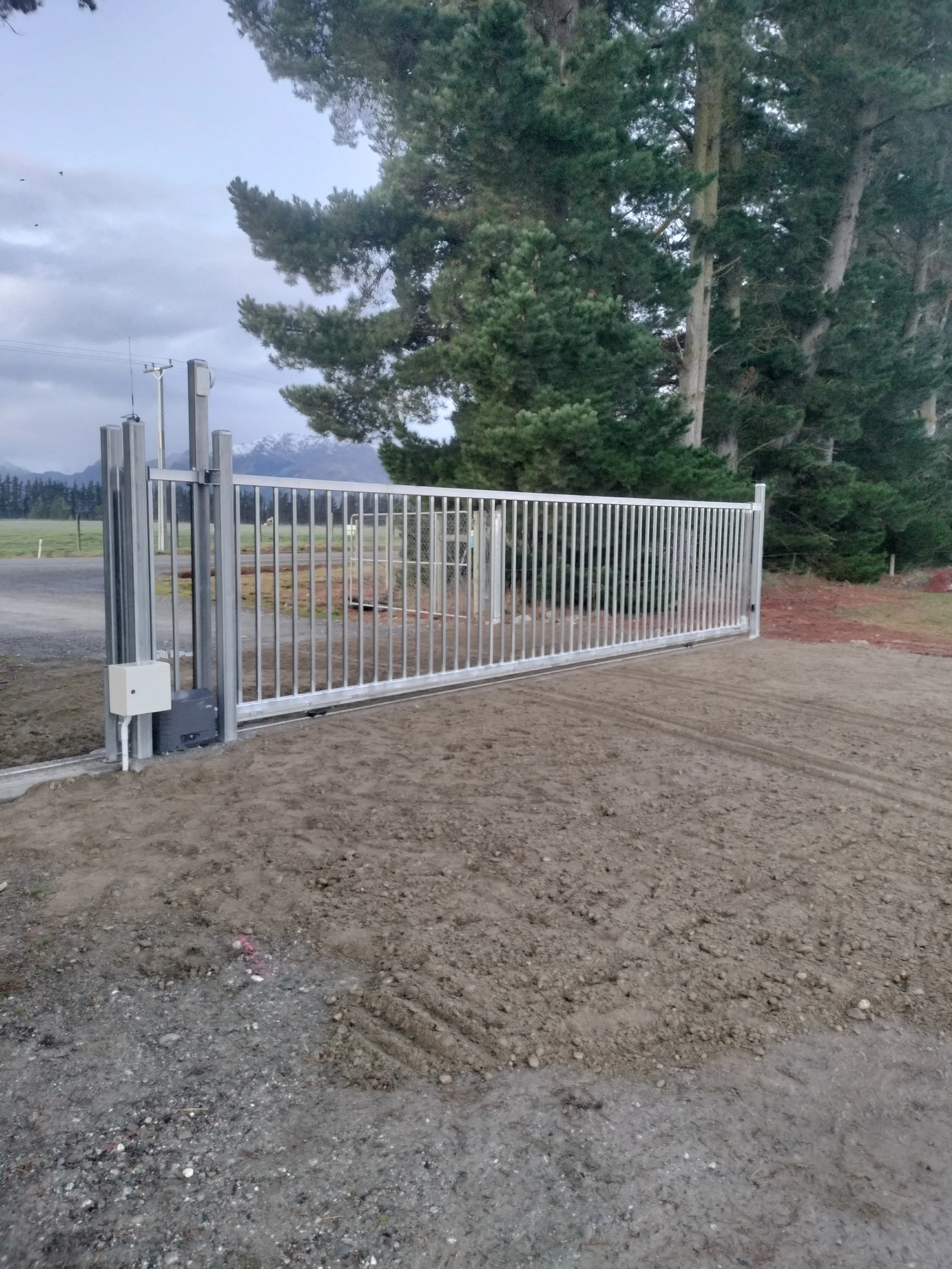 Large automatic gate.