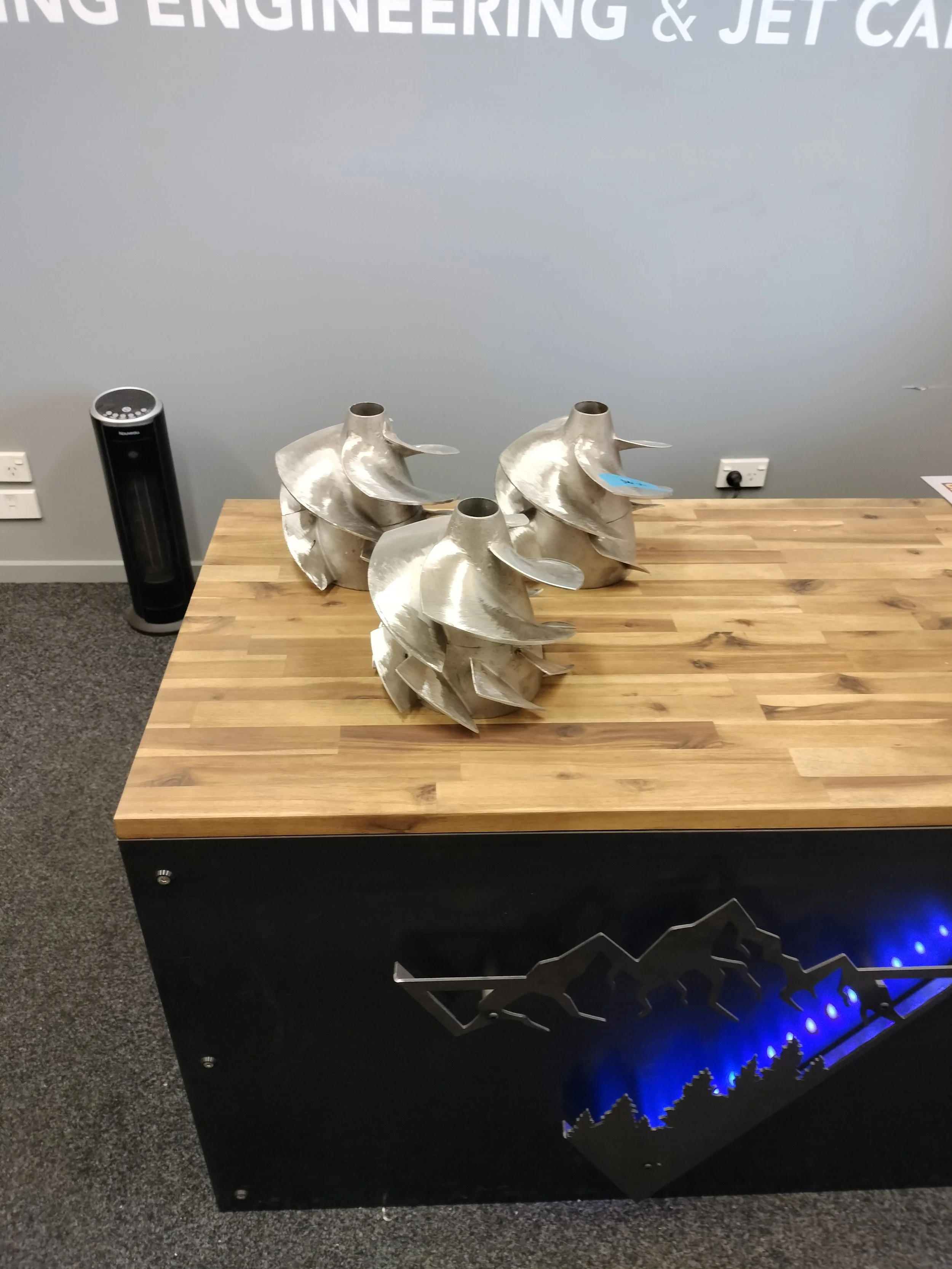 Rebuilt 212 blades ready to rip.