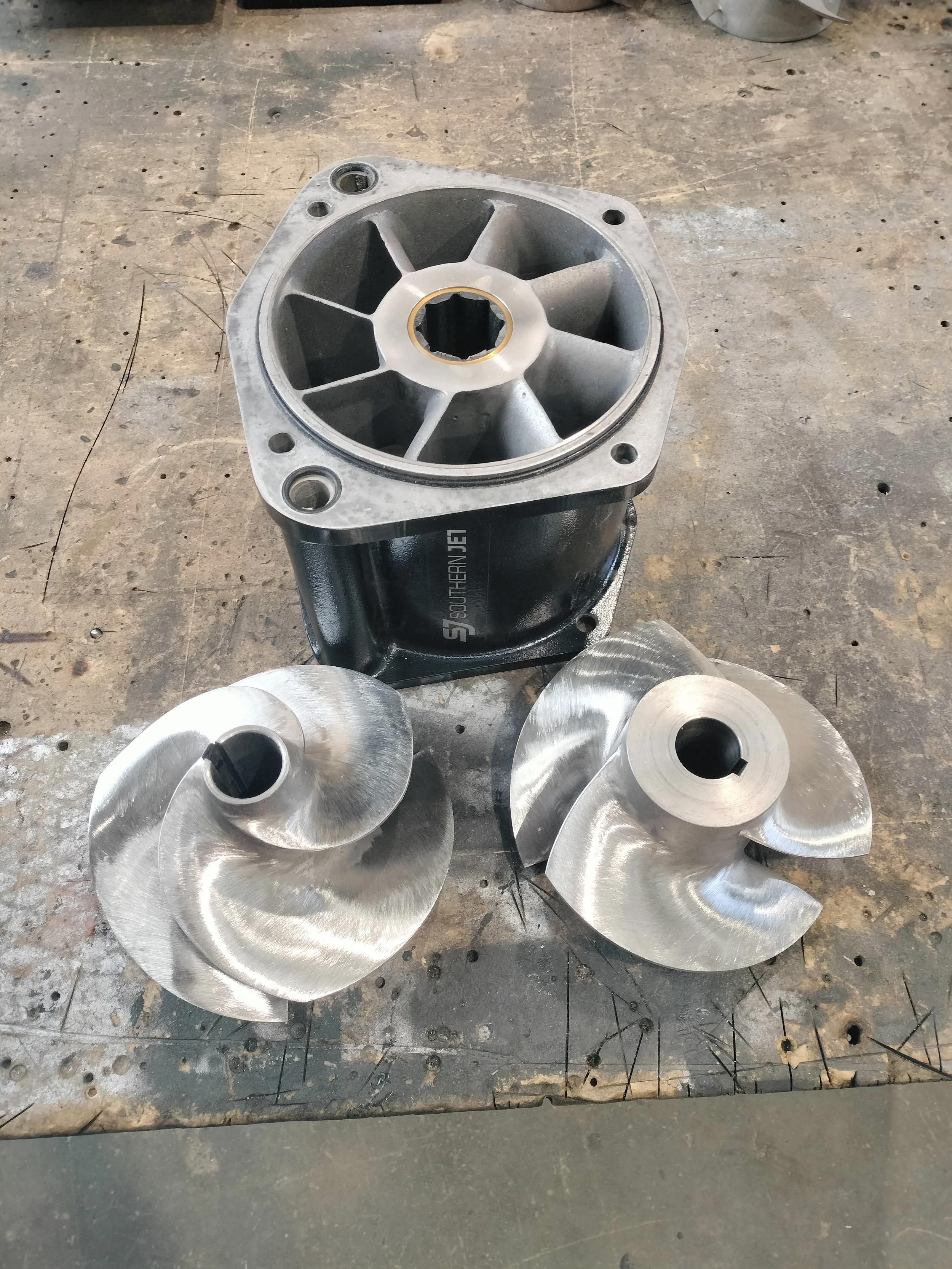 Rebuilt SJ 210 impellers 