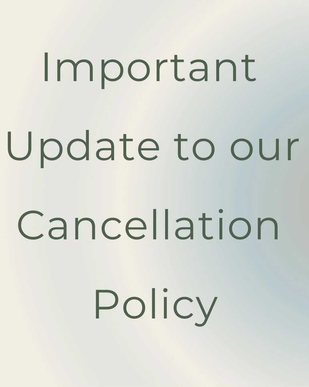 If you have any questions about the new policy, your appointments, or anything else, please don&rsquo;t hesitate to contact the salon.
My communication team and I are here to support you and make your experience as smooth as possible. 

Leah x