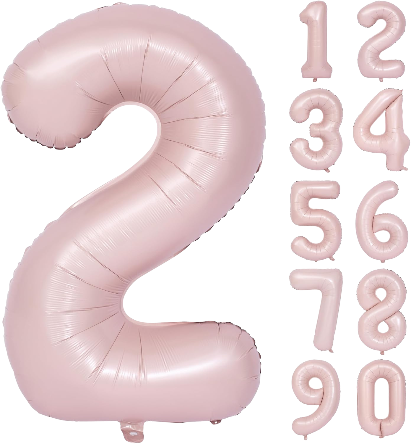 pink number two foil balloon