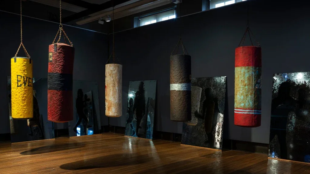 Richard Lewer’s ‘Skill, discipline, and training’ in ‘Shadow Boxer’ at Maitland Regional Art Gallery, 2021