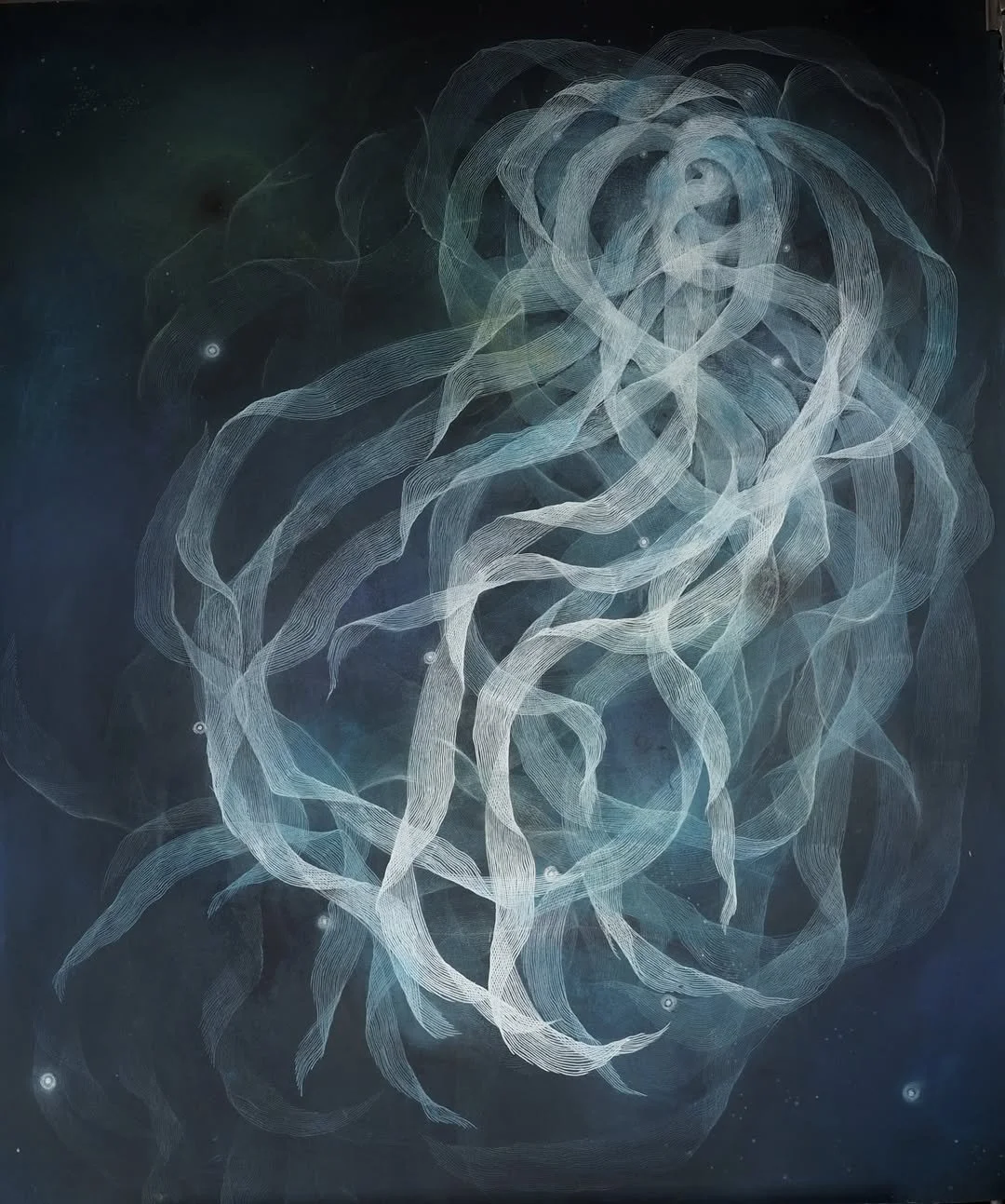Sandra Kiris ‘Becoming’ 2022, chalk, pastel, and charcoal on paper, 100 x 105cm
