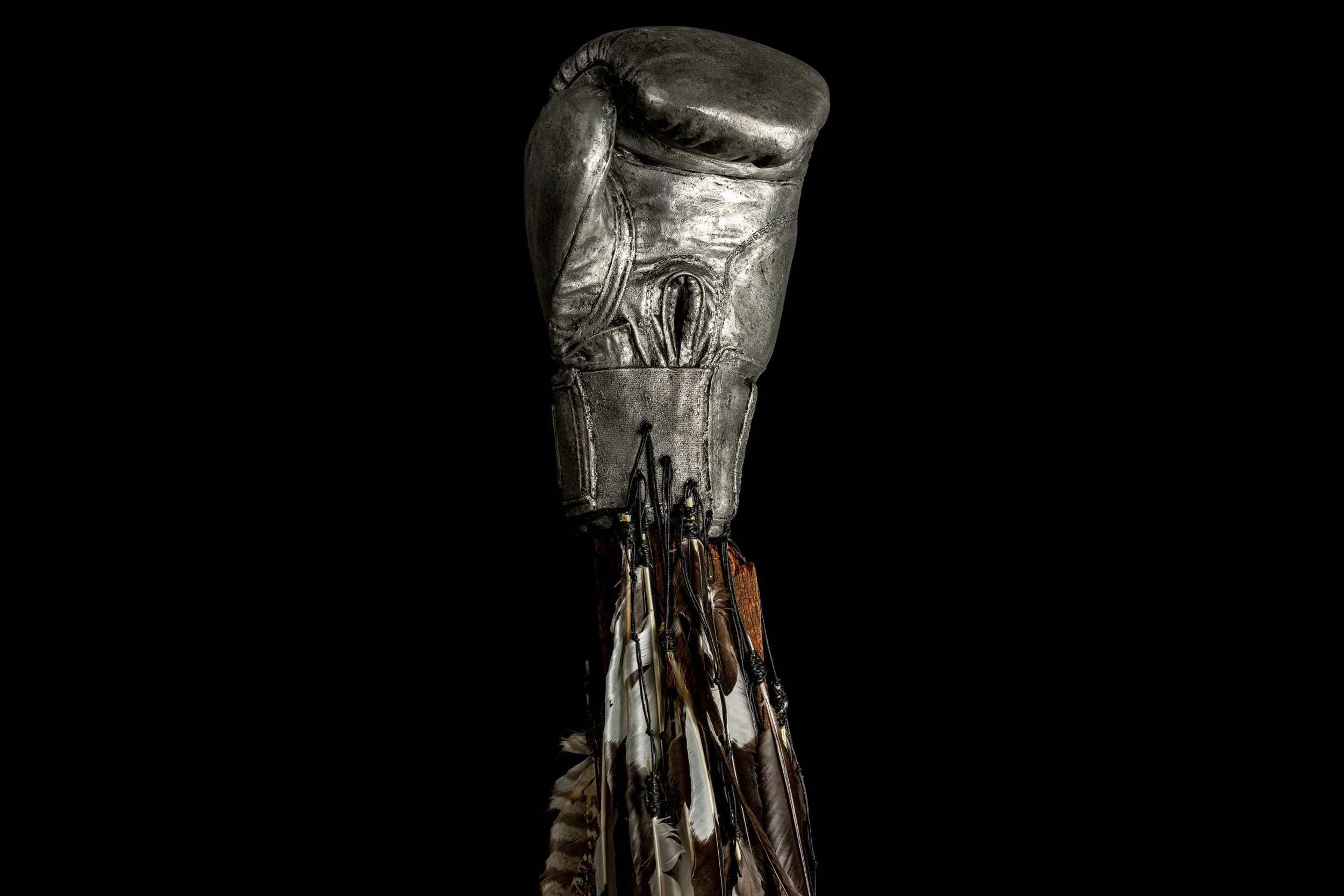 Karla Dickens, Pound For Pound 3, 2019, Mixed-media, 161-41-41cm, Purchased by Maitland Regional Art Gallery, 2020, medium-scaled