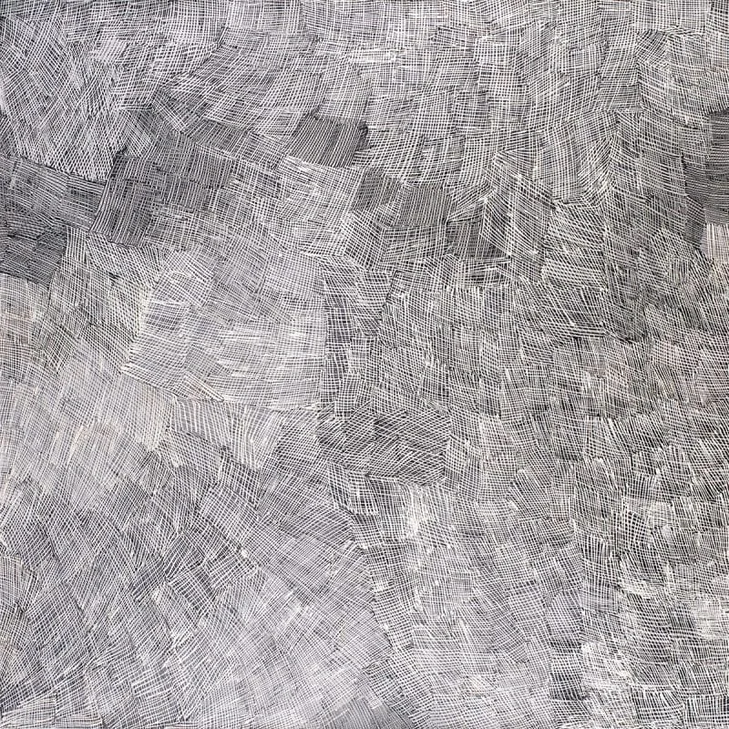 Nyapanyapa Yunupingu, Marwat, 2014, black fibre-tipped pen, natural pigments on paper, 
