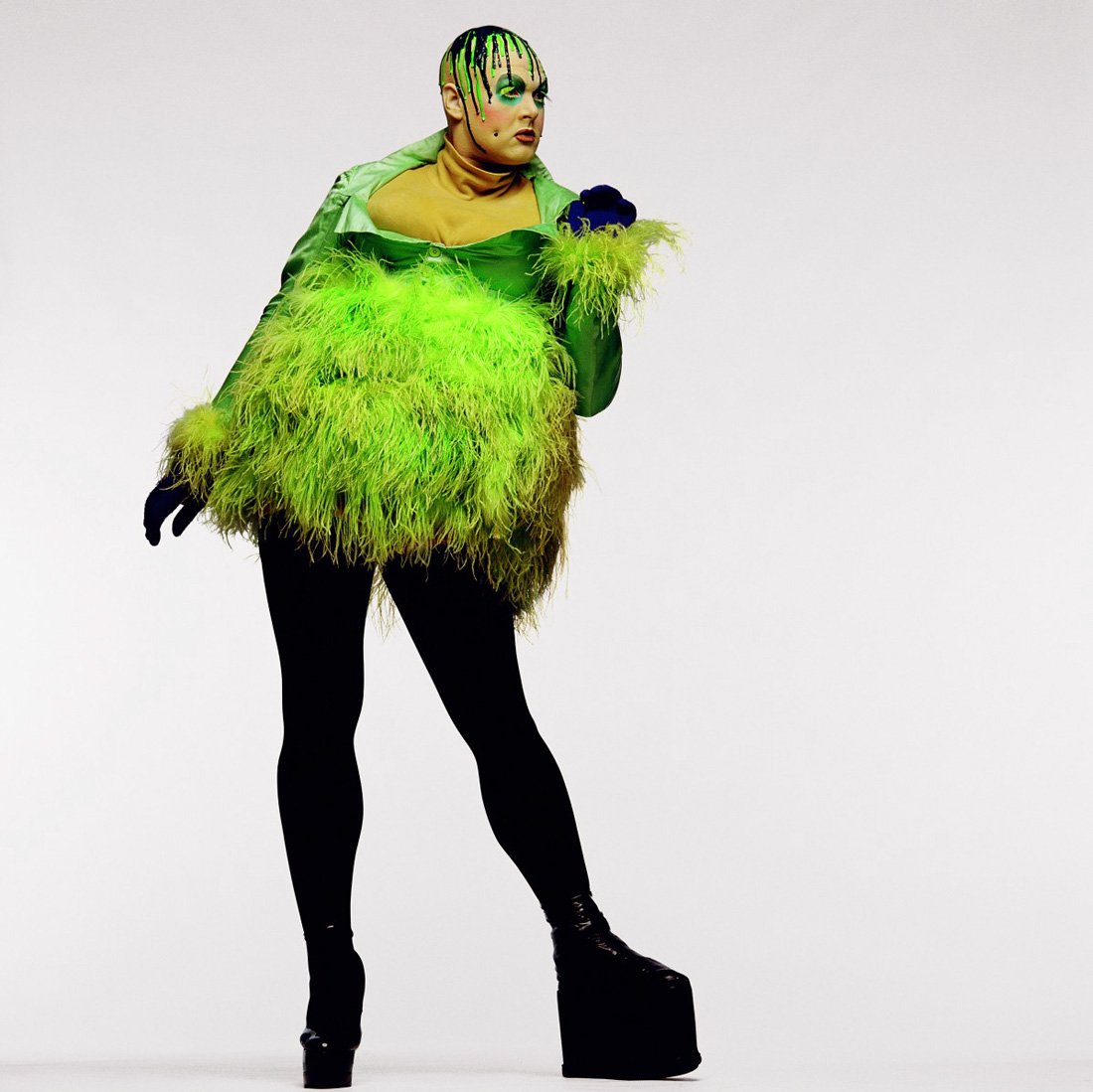 Fergus Greer (United Kingdom, 1961-1994)
Leigh Bowery, Session VII, Look 34
June 1994
Silver gelatin print
60.7 × 50.5cm