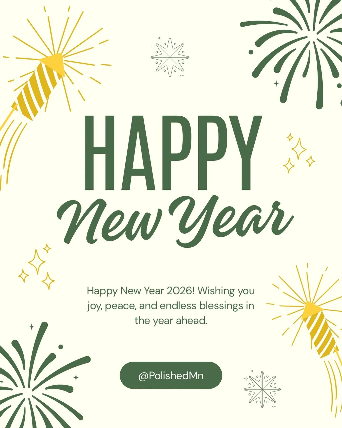 Happy New Year from Polished Nails! As we close out the year, we want to say thank you to every client who trusted us with their nails, your support means everything to us!🤍 
We are closed today 12/31 and tomorrow 1/1, We will see you in the new yea