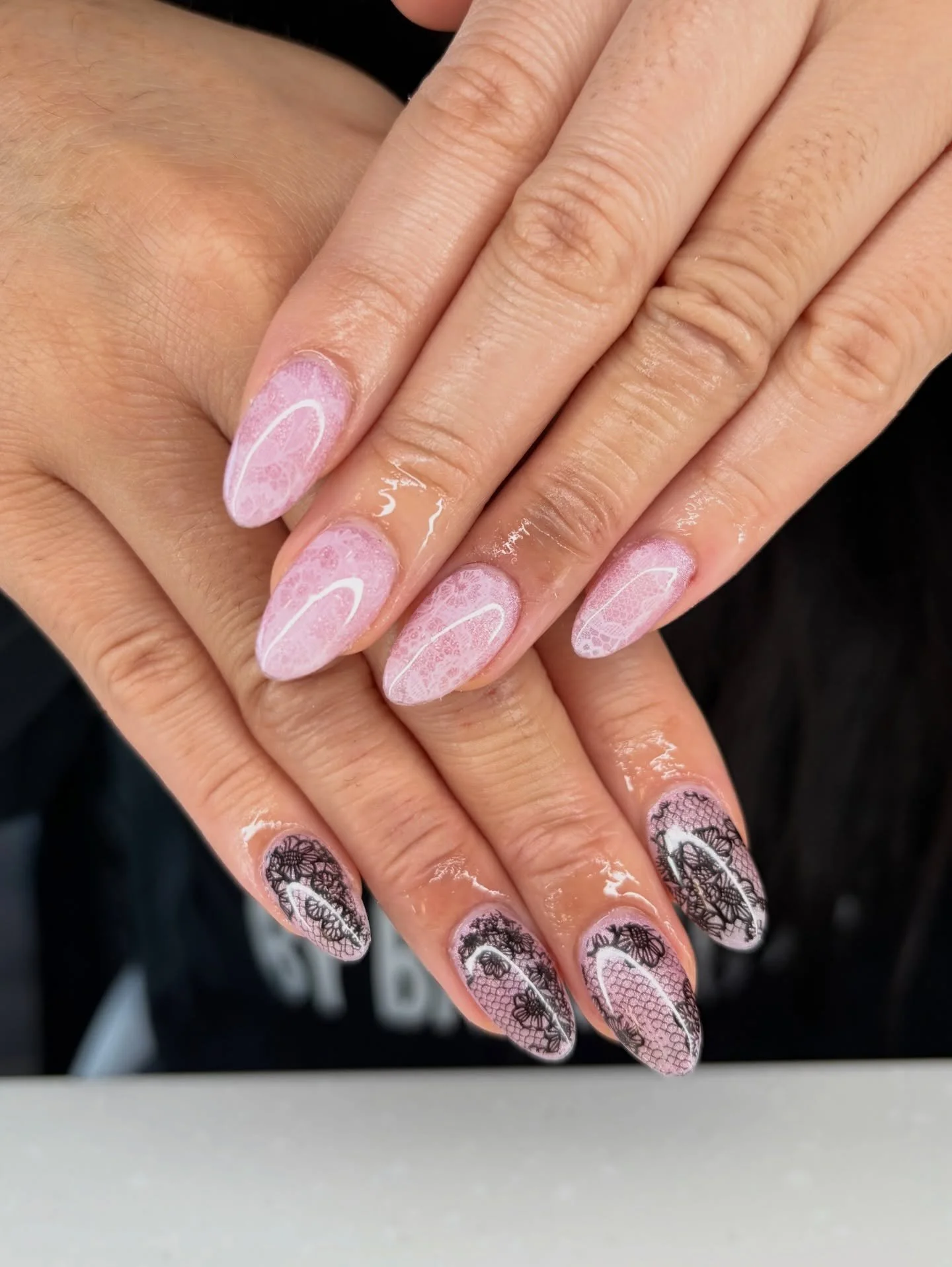 Cateye Lace🩰✨DM or link in bio to book! 

#polishednailsmn #lacenails #cateyenails #mnnailtech #mnnailsalon