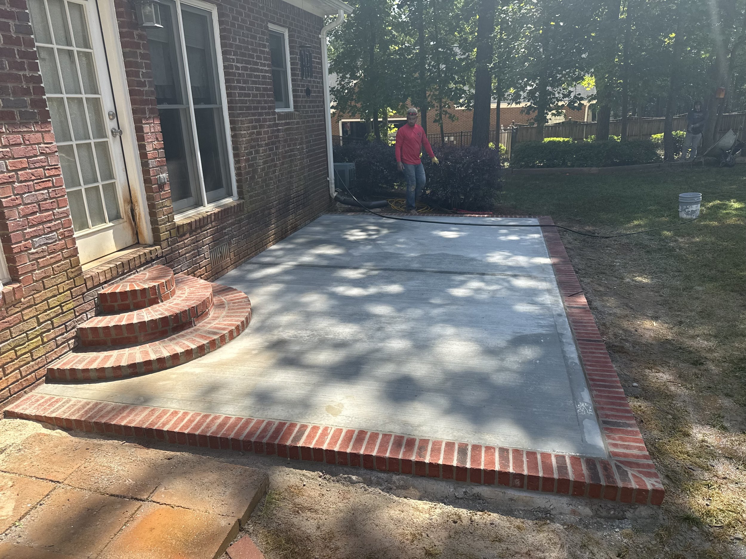 Foundation with Brick