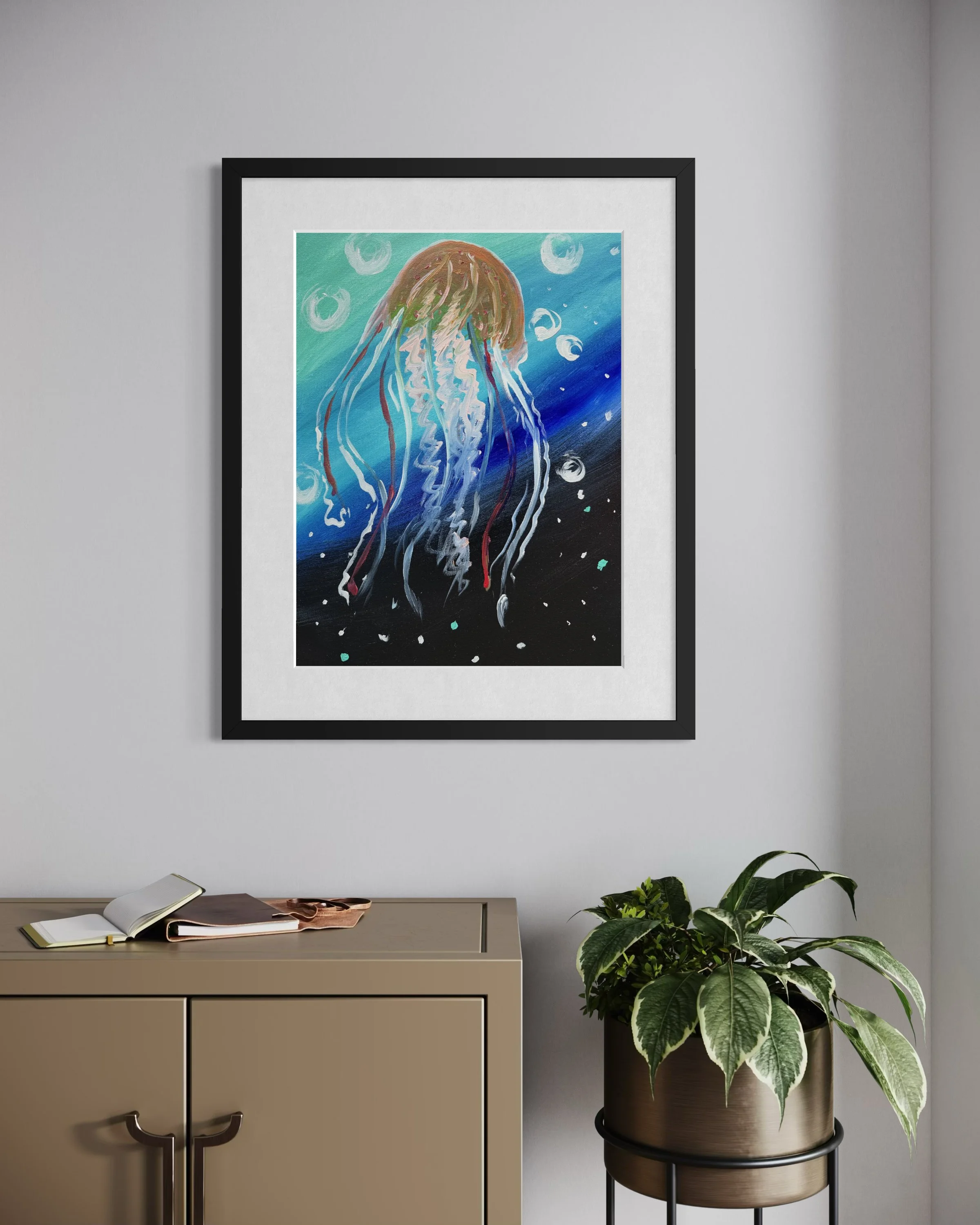 Smartist-Art battle jellyfish framed.jpeg
