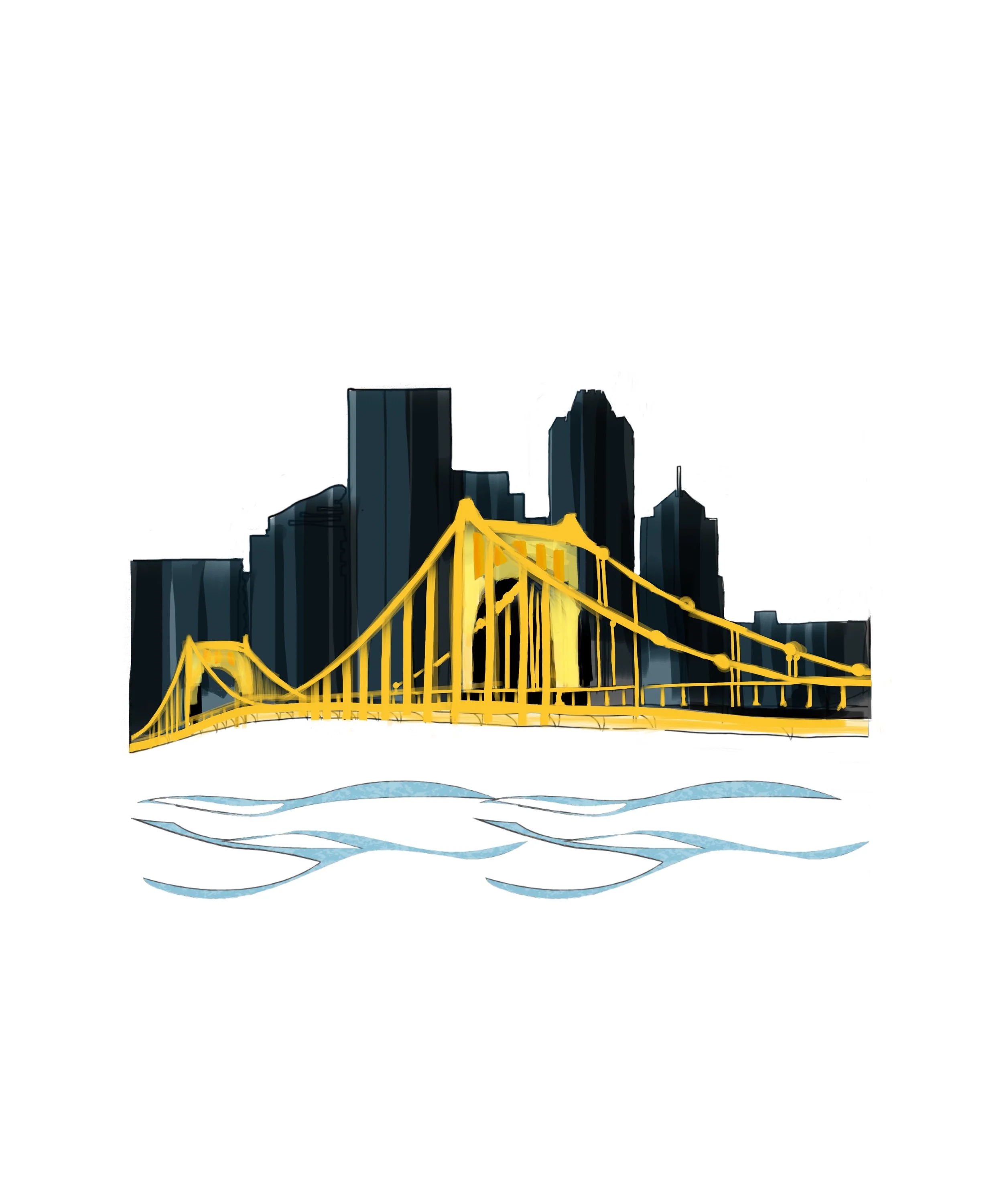 Pittsburgh Bridge - Alpfa Pgh T-shirt 2025