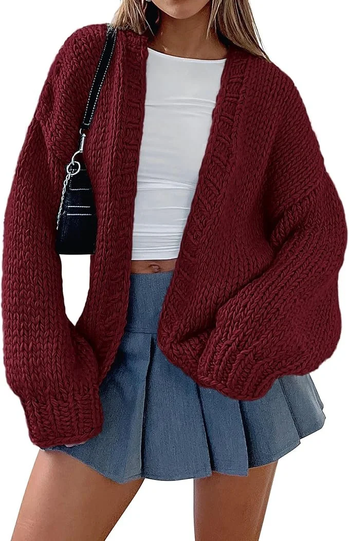 Burgundy Chunkit Knit Sweater