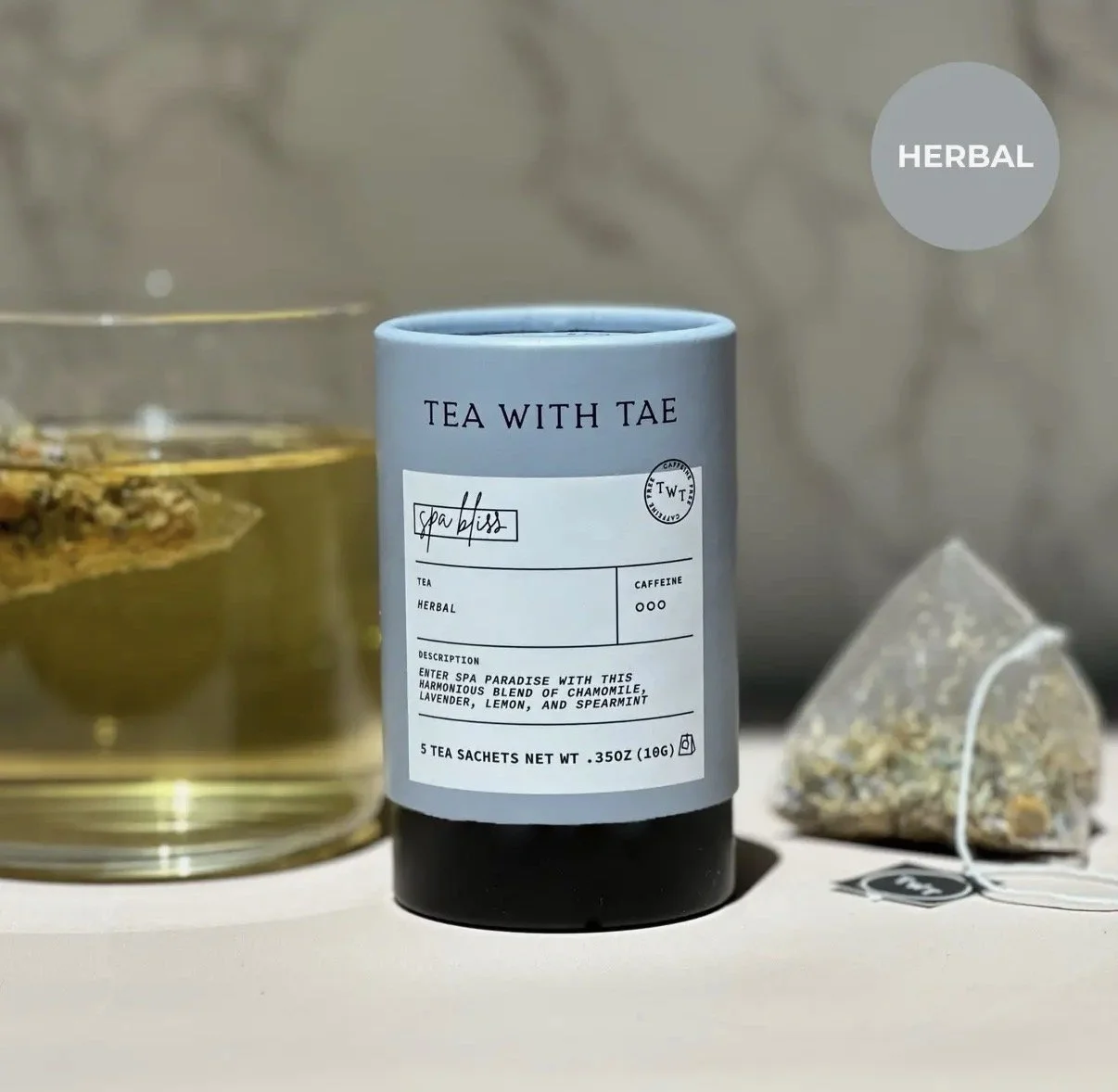 Spa Bliss Herbal Mini Tea Tube – 5 Sachets